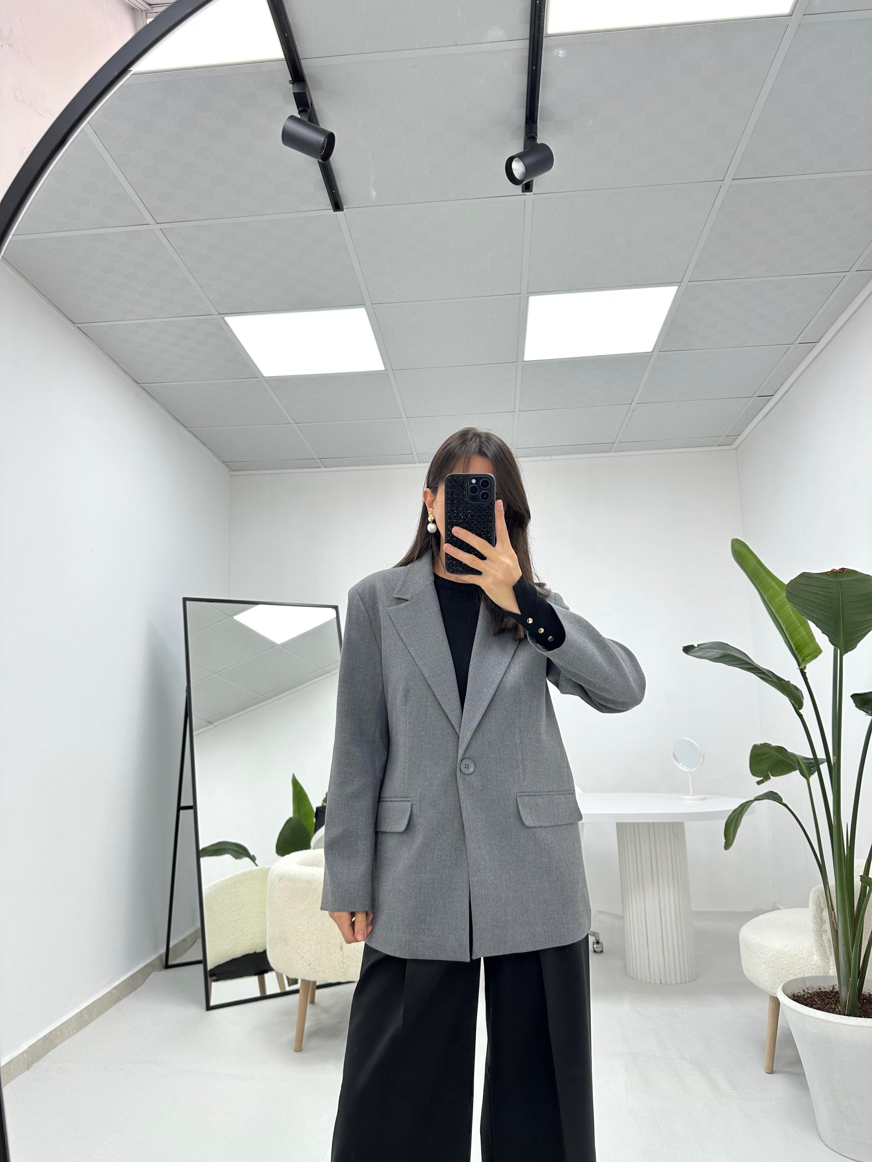 Gri Blazer Ceket