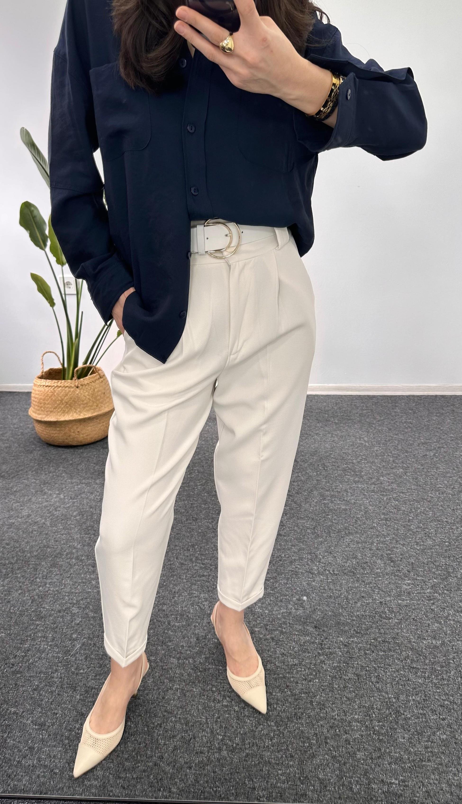 KEMERLİ PREMİUM KUMAŞ PANTOLON 