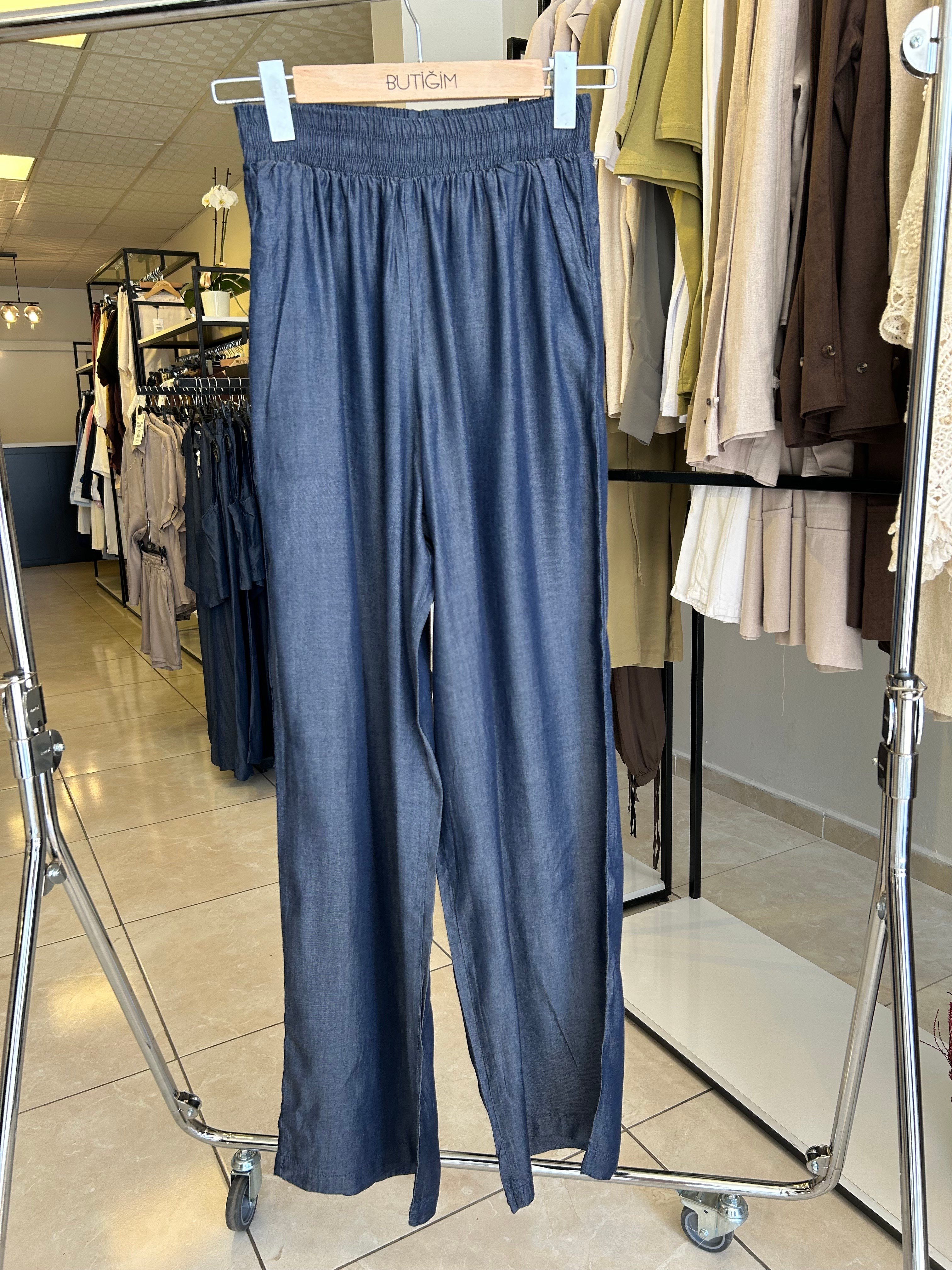 Lacivert Yelek Pantolon Denim Takım