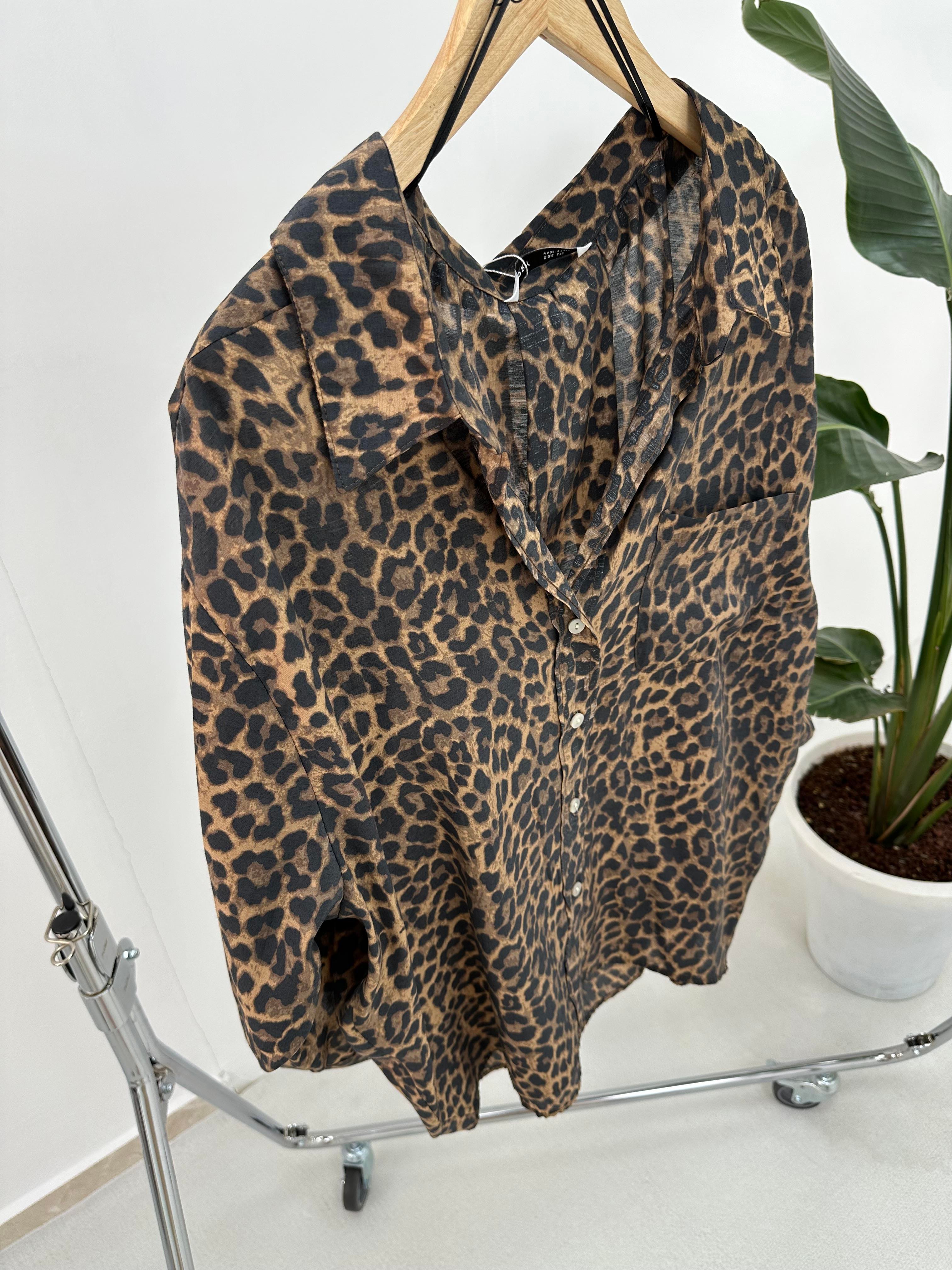 Leopar Desenli Gömlek