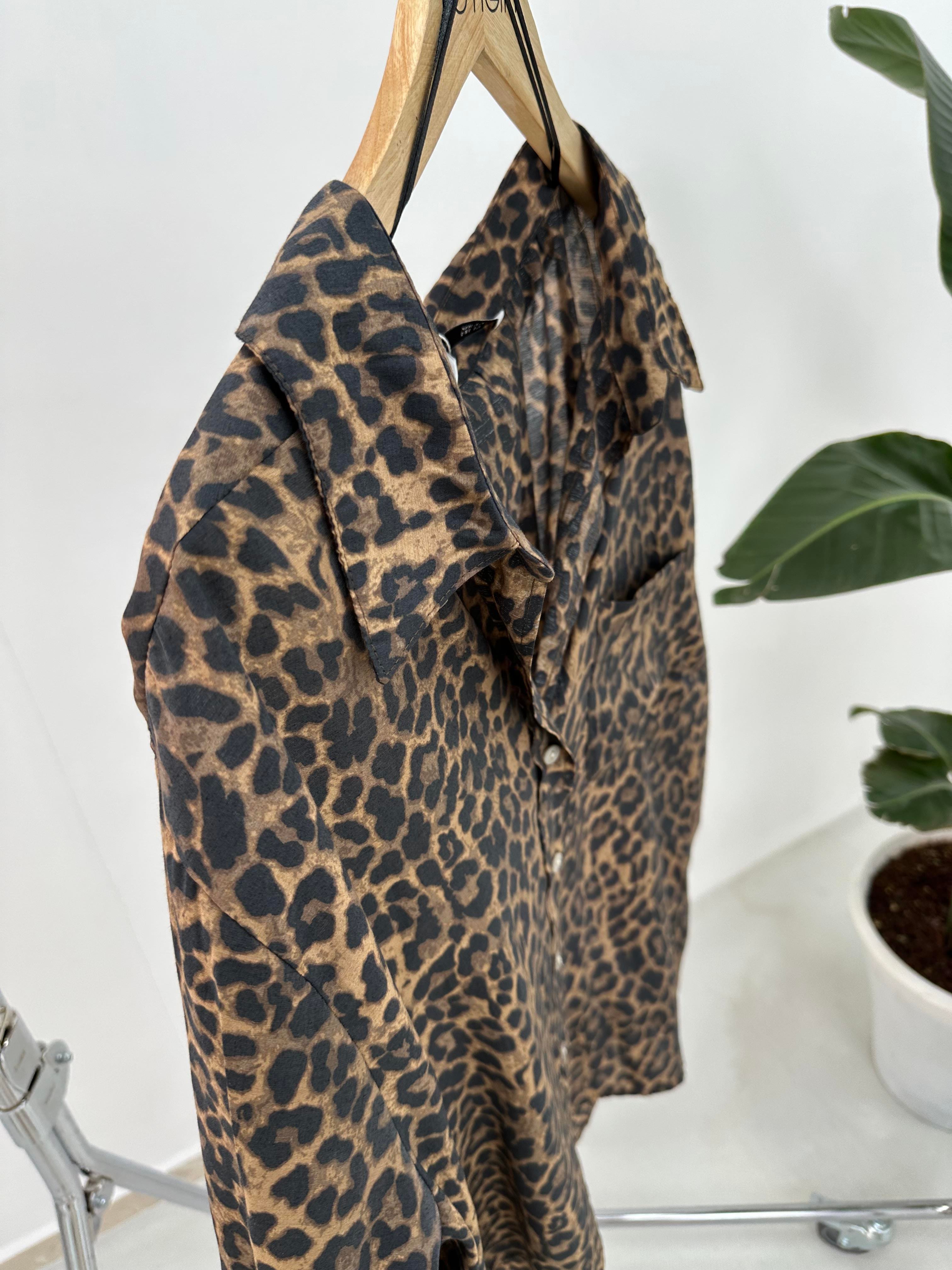 Leopar Desenli Gömlek