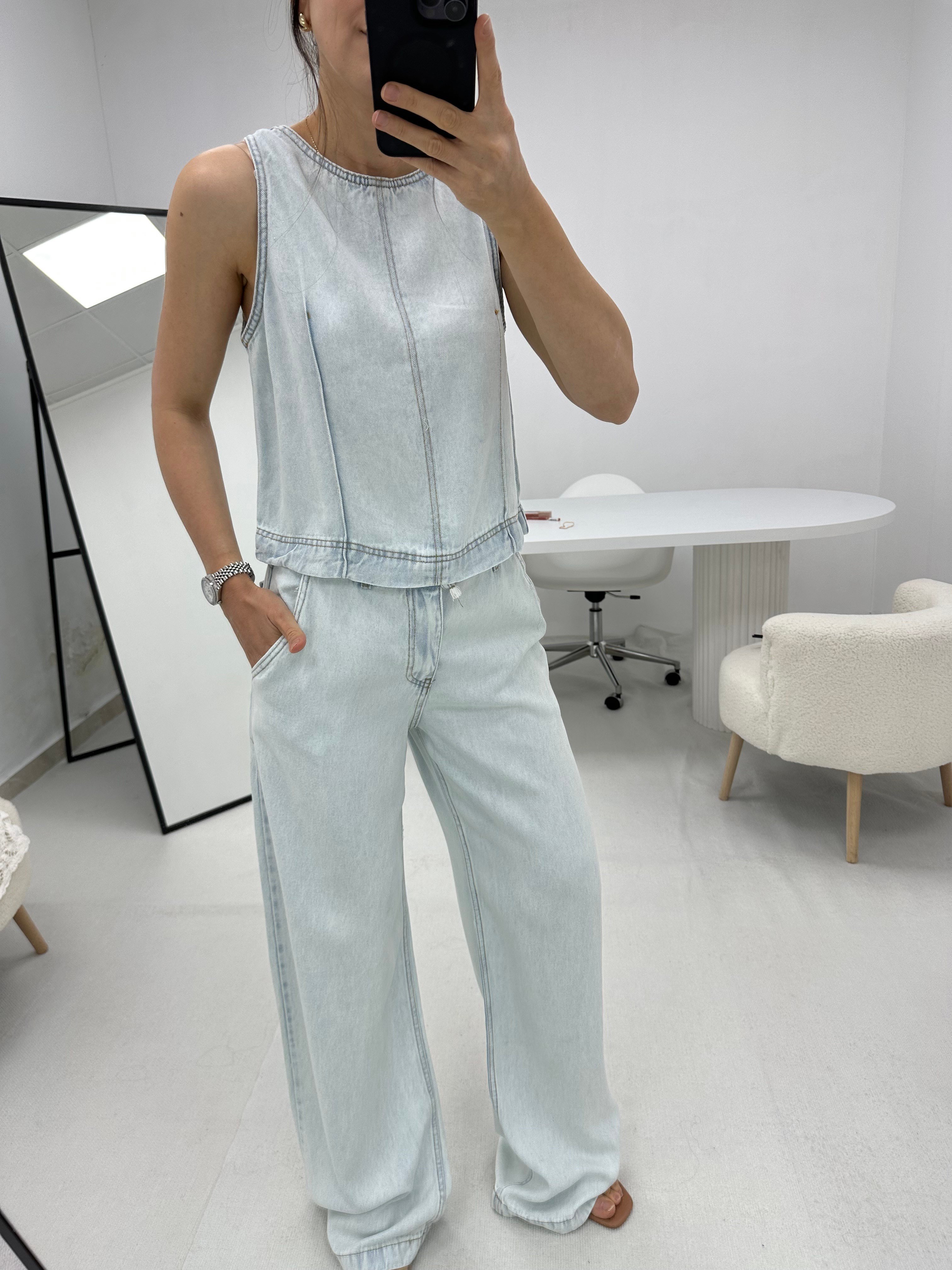 Mavi Judge Bluz Pantolon Denim Takım