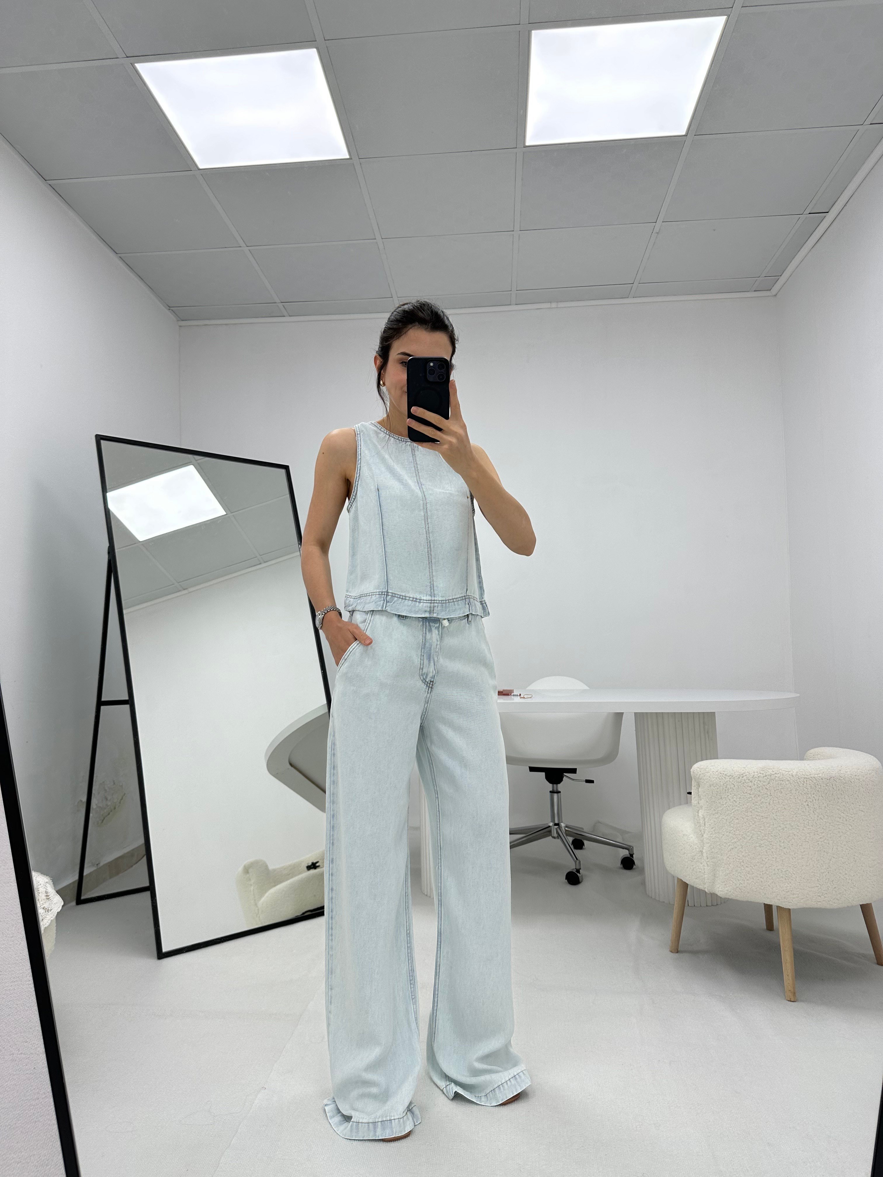 Mavi Judge Bluz Pantolon Denim Takım