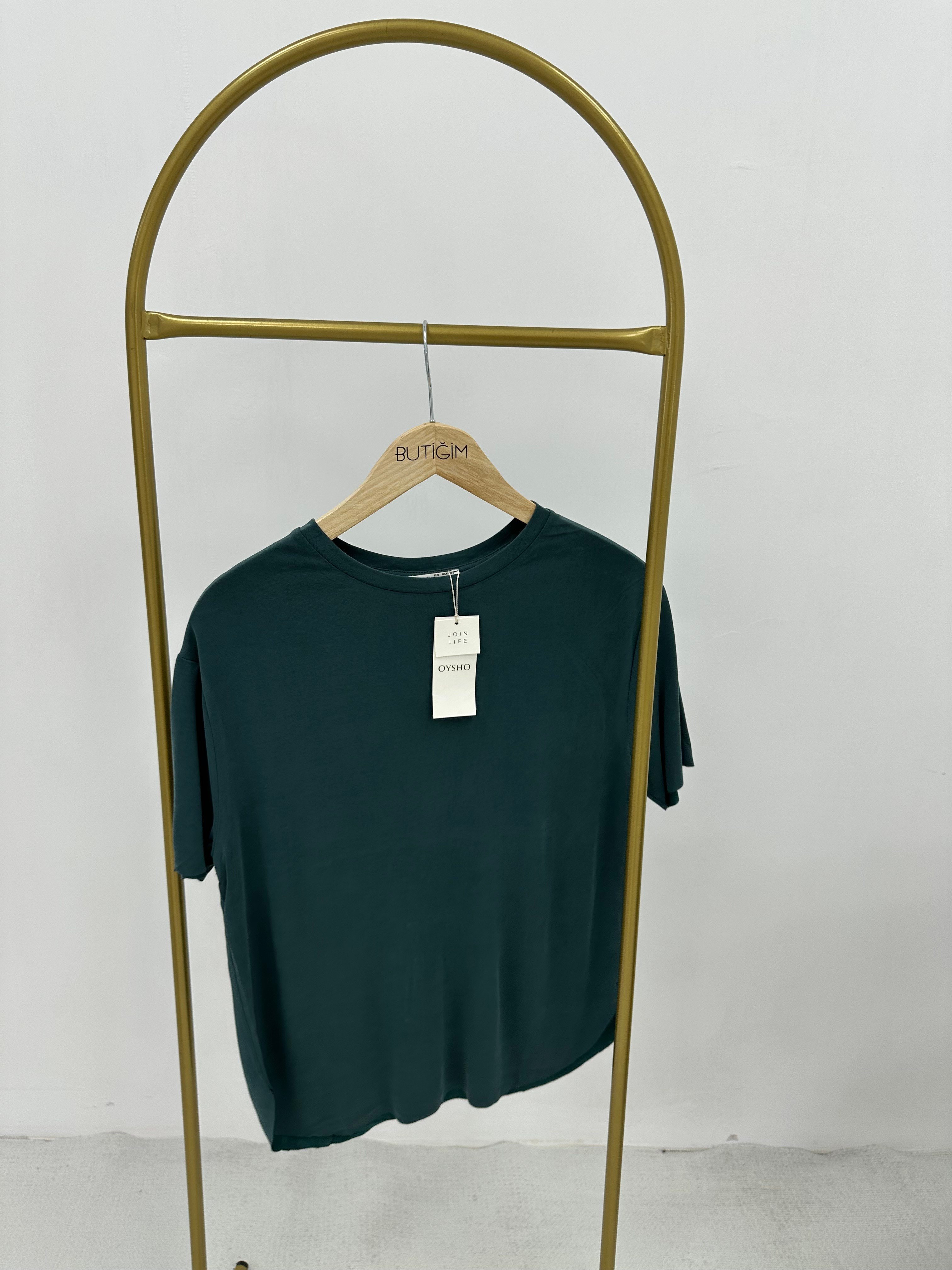 Modal Kumaş Çağla Yeşili  T-shirt