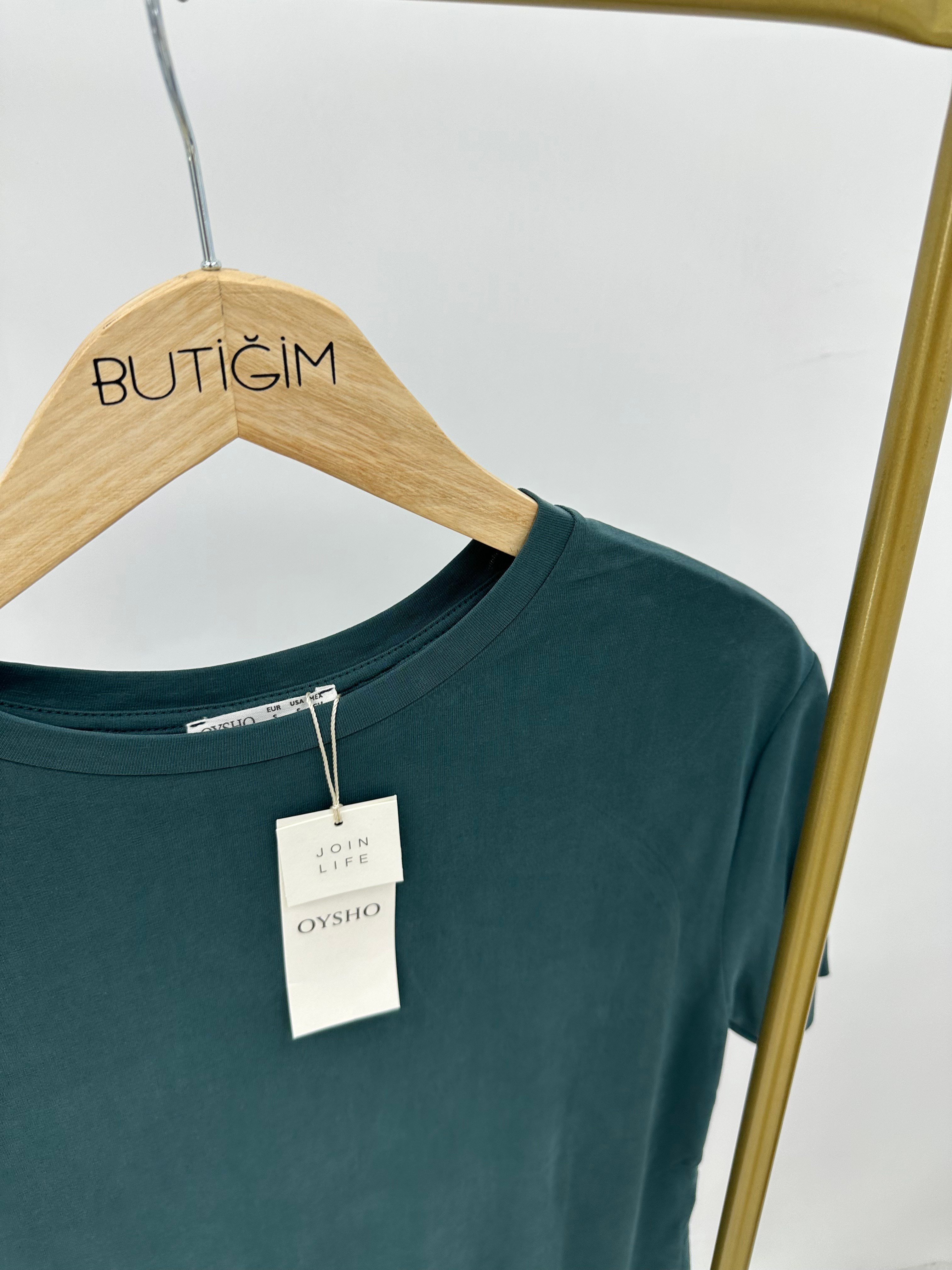 Modal Kumaş Çağla Yeşili  T-shirt
