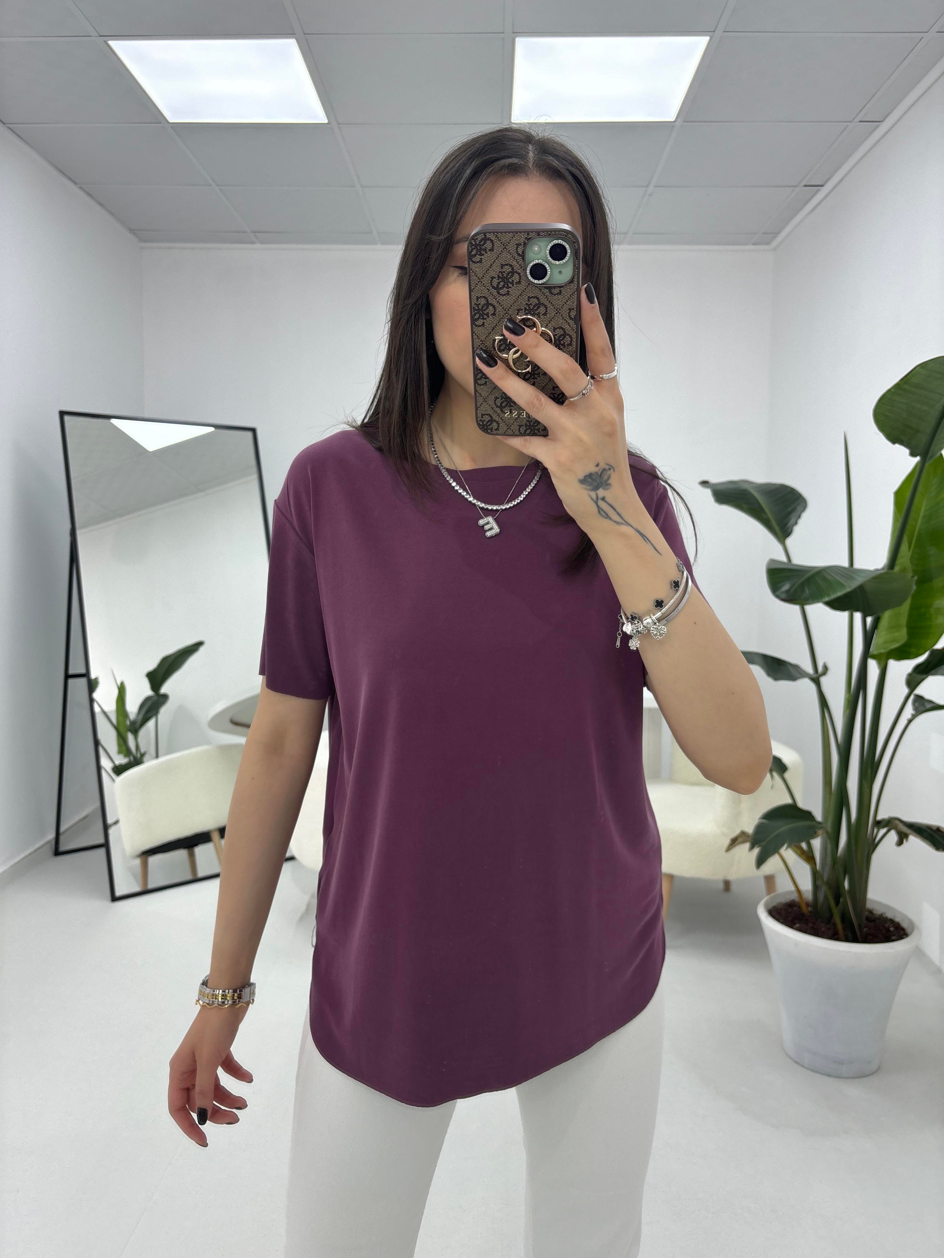 Modal Kumaş Gül Kurusu T-shirt 