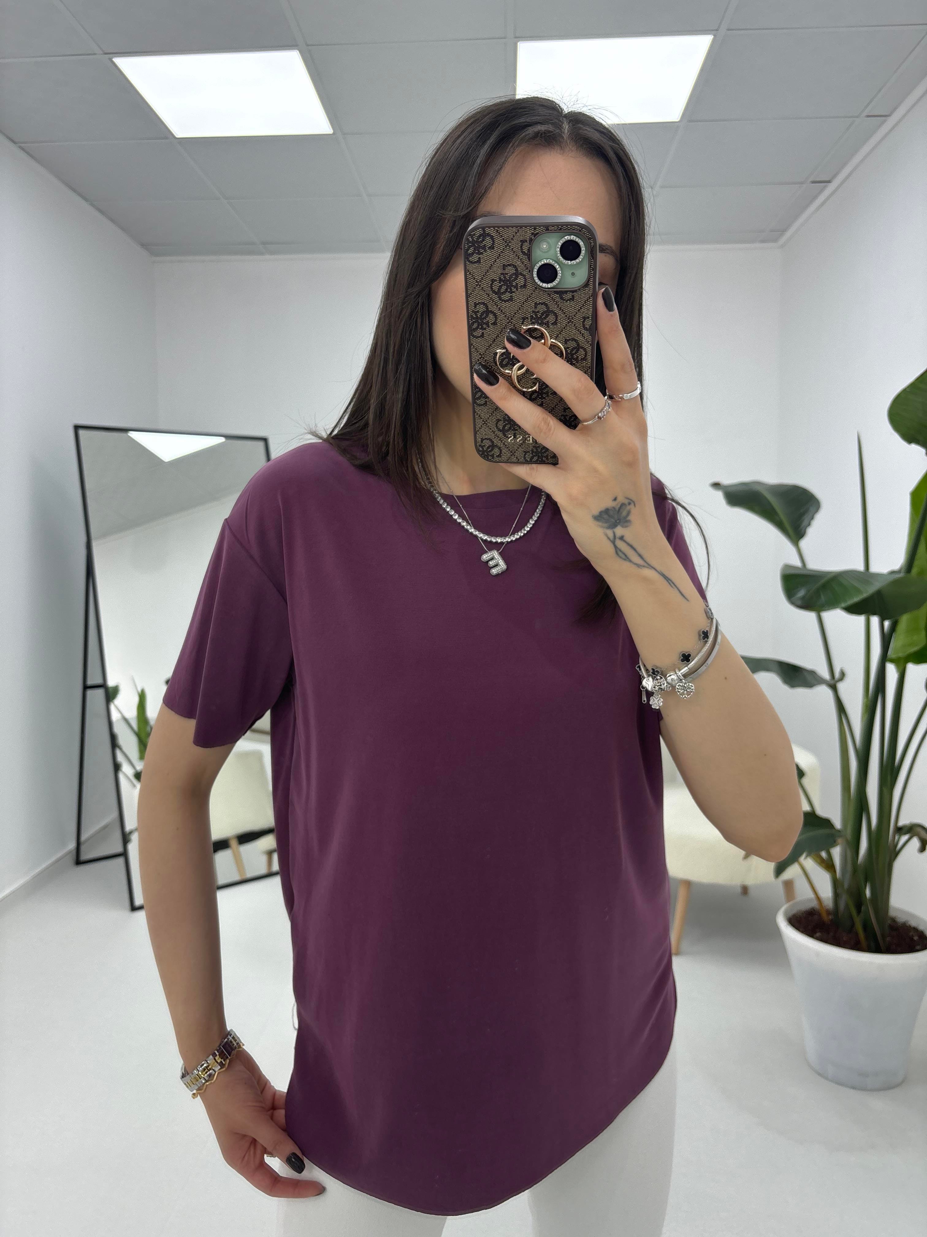 Modal Kumaş Gül Kurusu T-shirt 