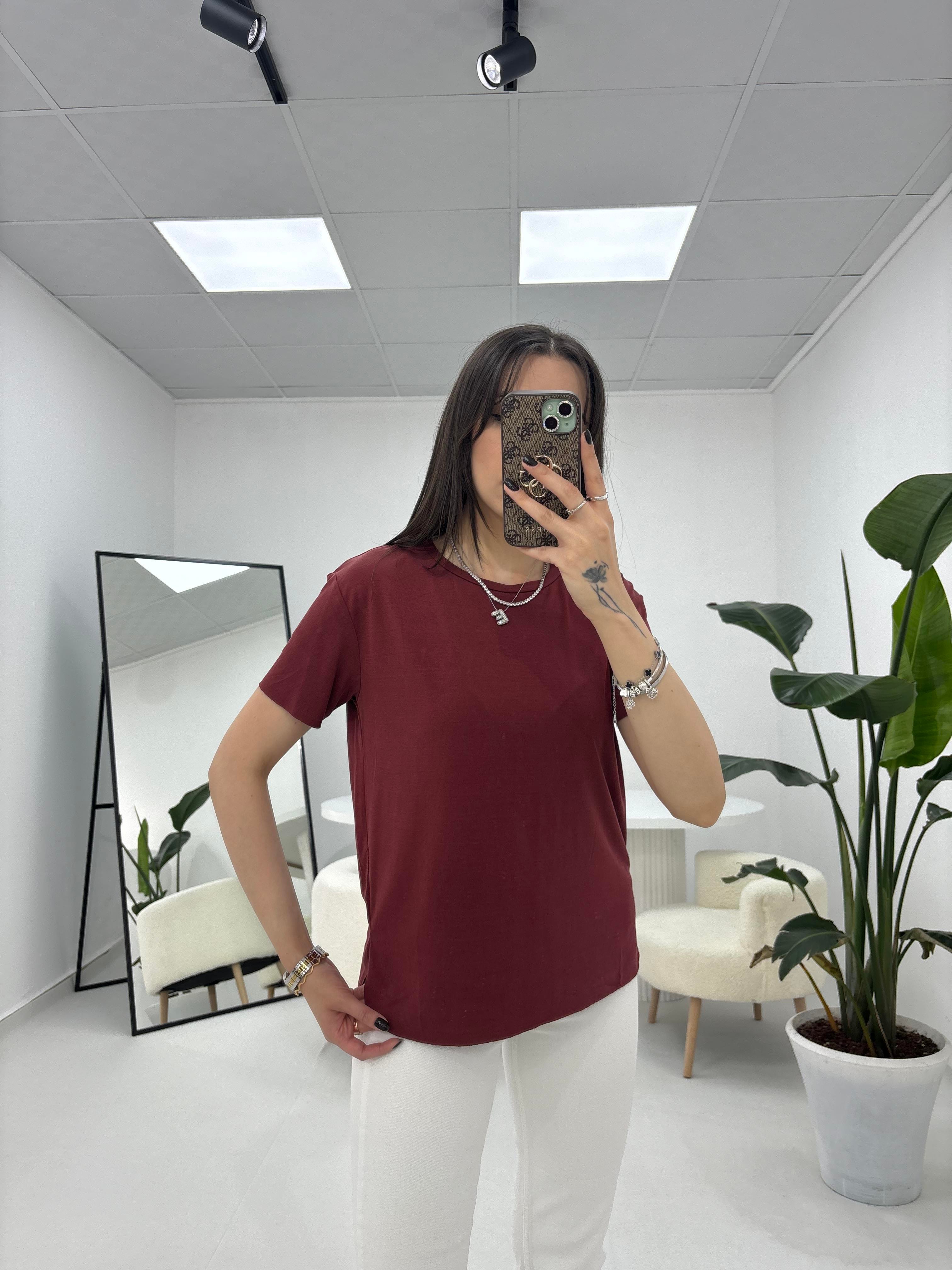 Modal Kumaş Kiremit  T-shirt 