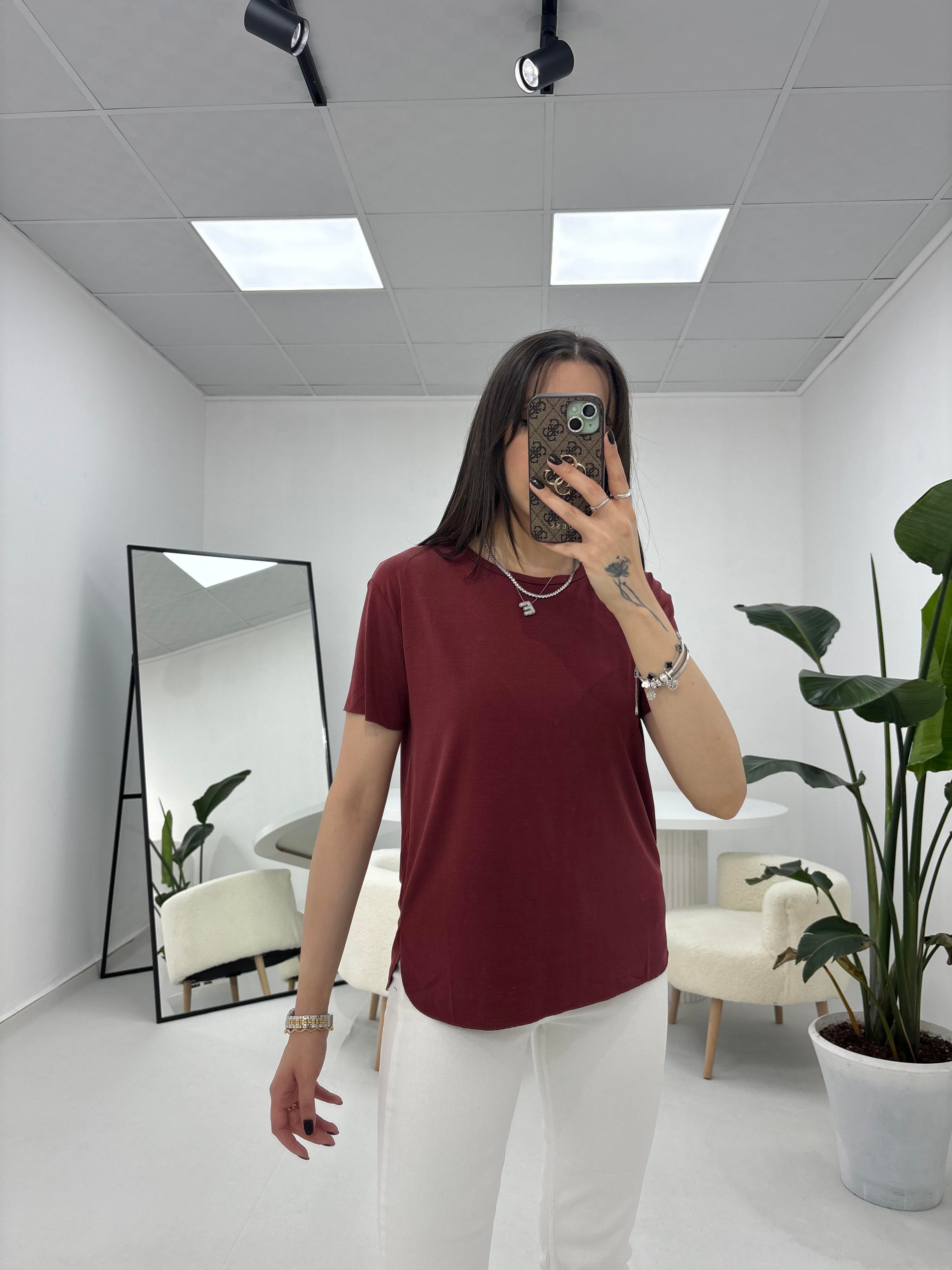Modal Kumaş Kiremit  T-shirt 