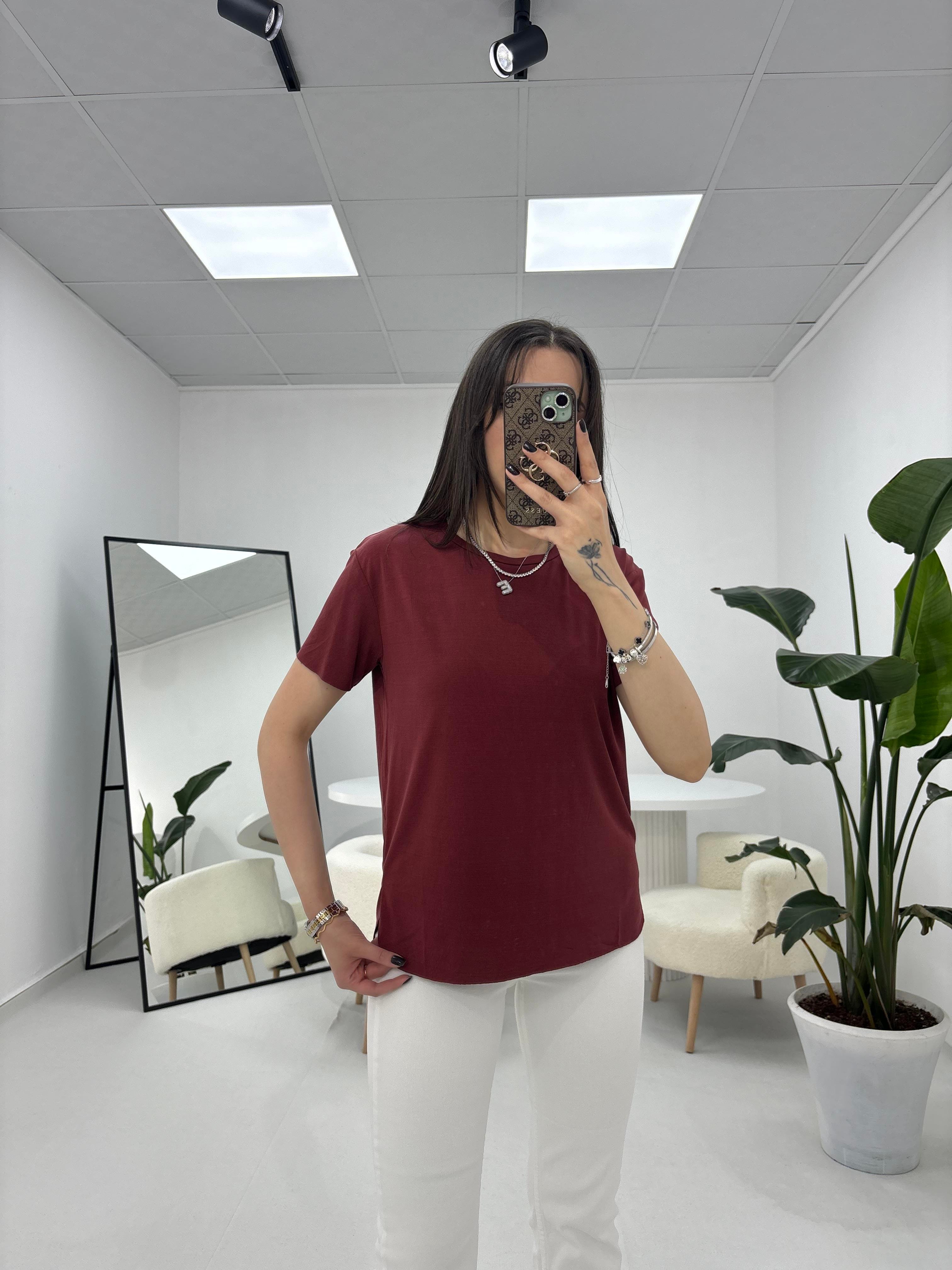 Modal Kumaş Kiremit  T-shirt 