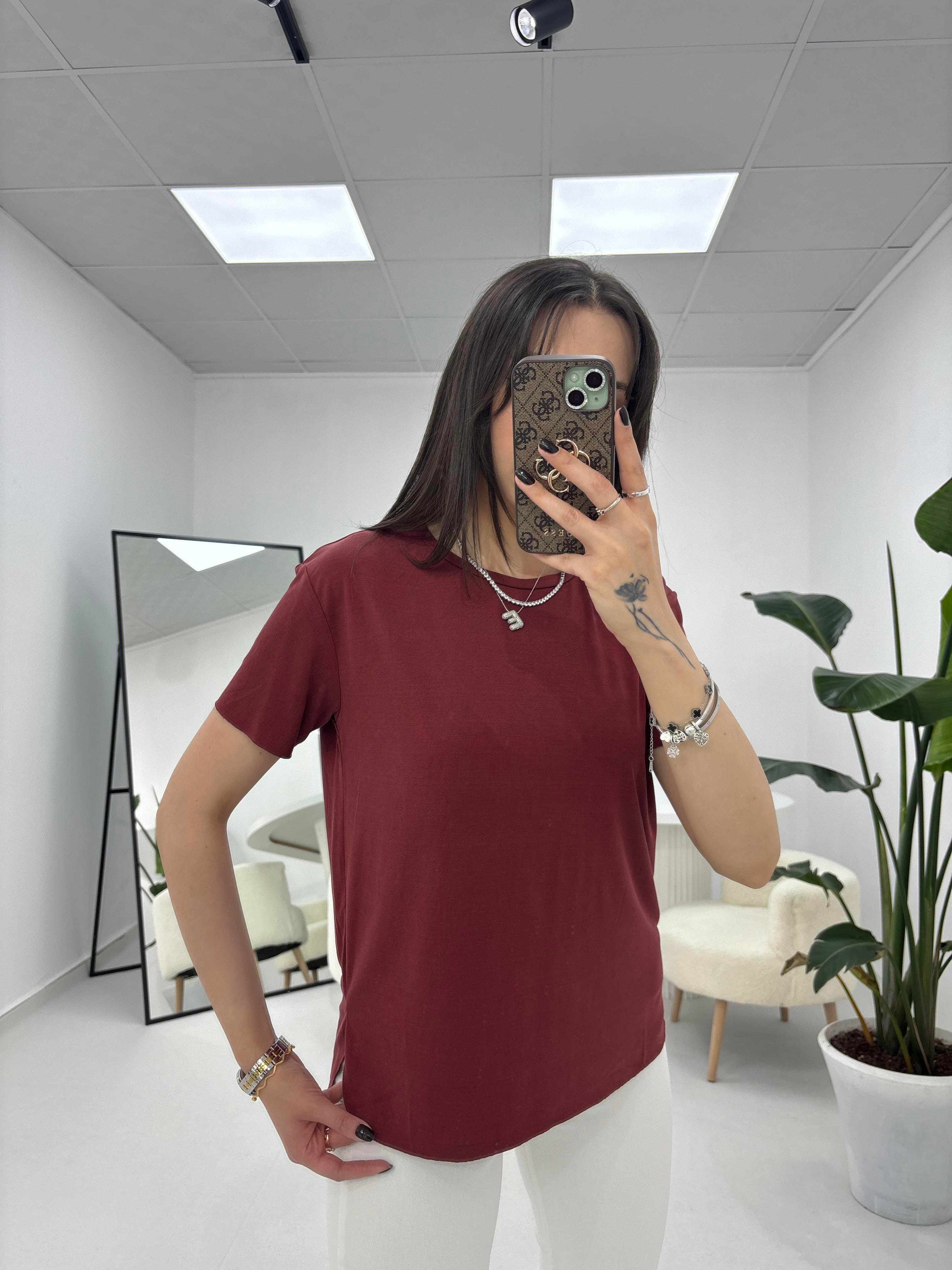 Modal Kumaş Kiremit  T-shirt 