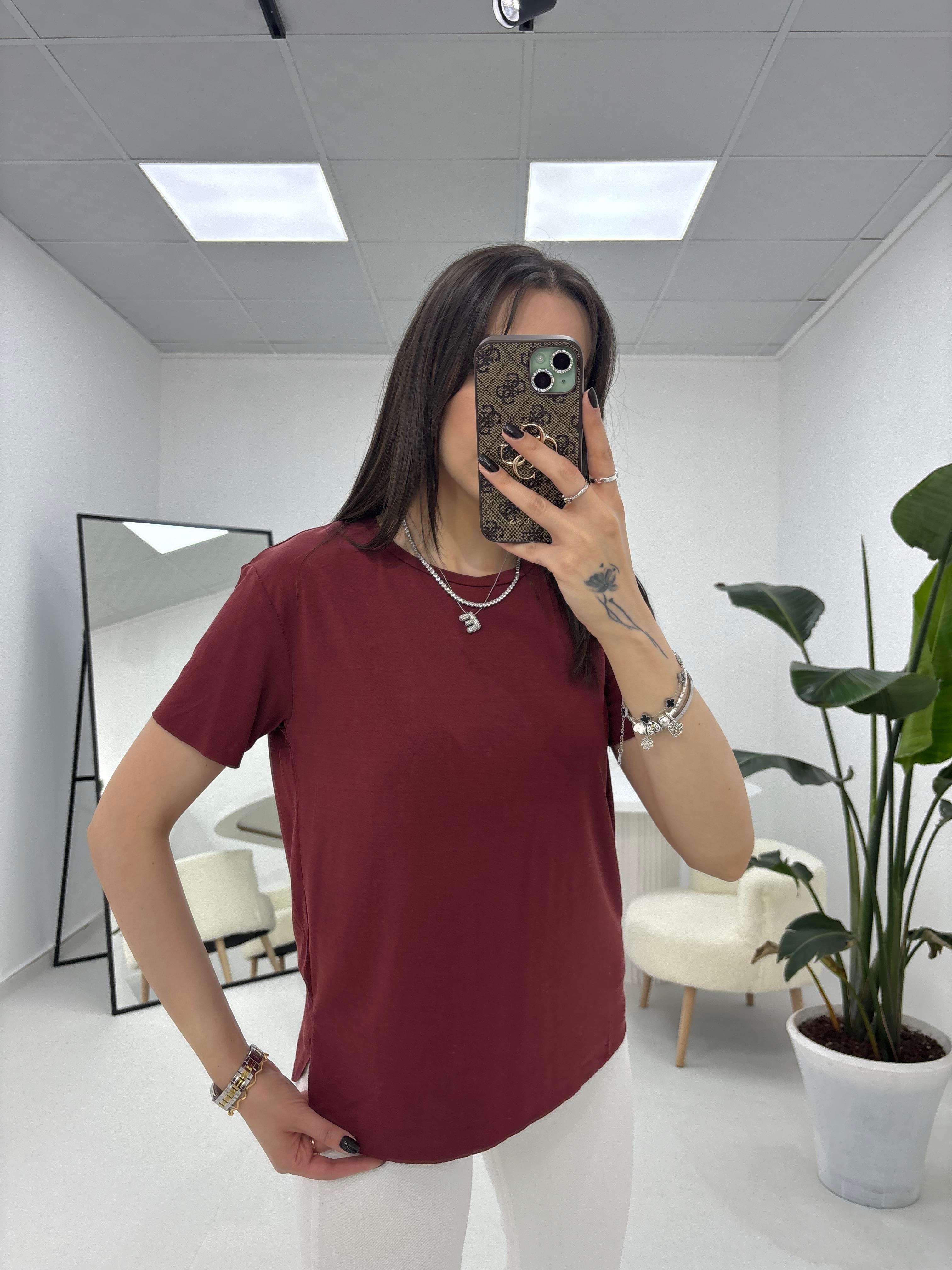 Modal Kumaş Kiremit  T-shirt 