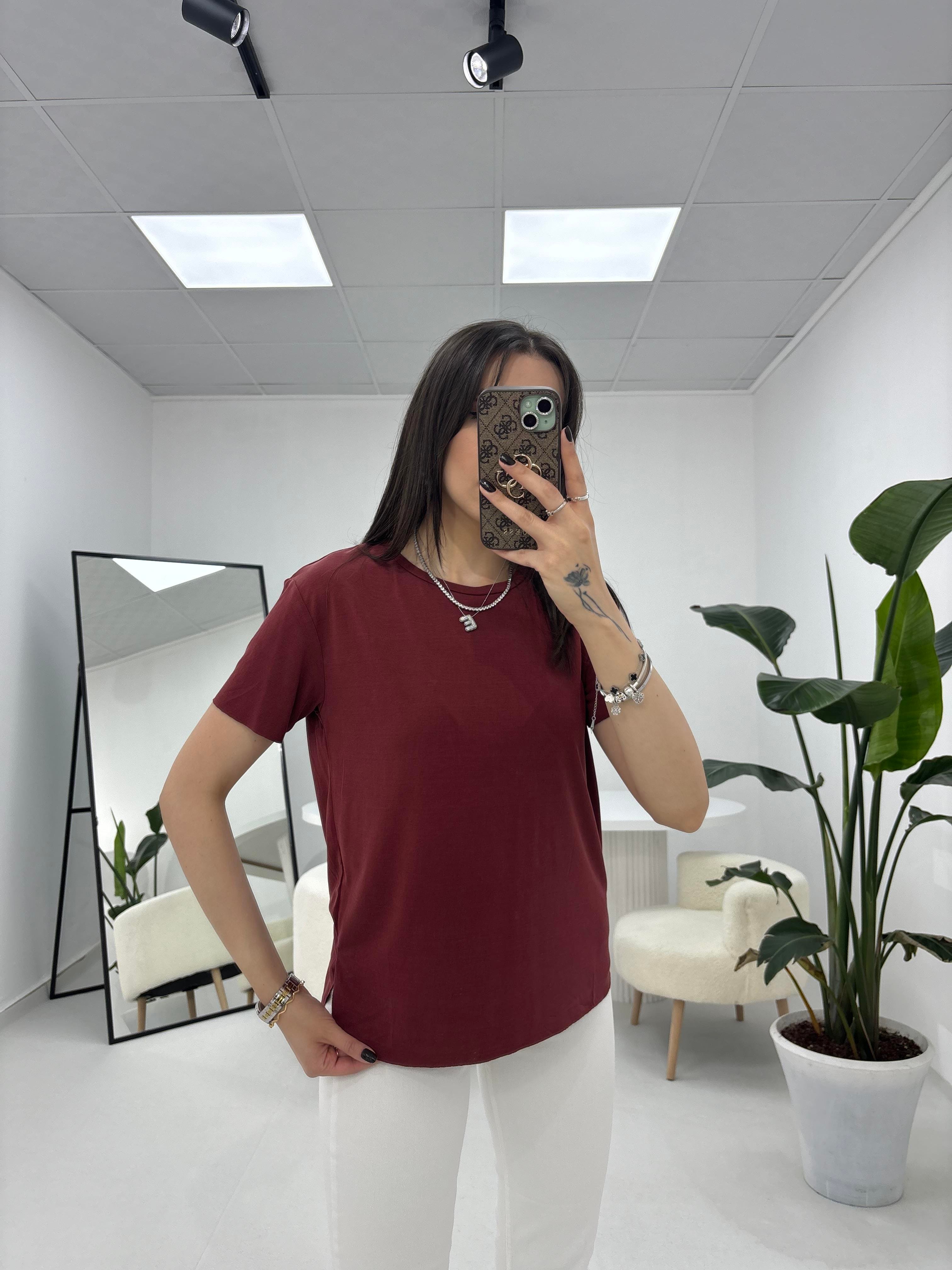 Modal Kumaş Kiremit  T-shirt 
