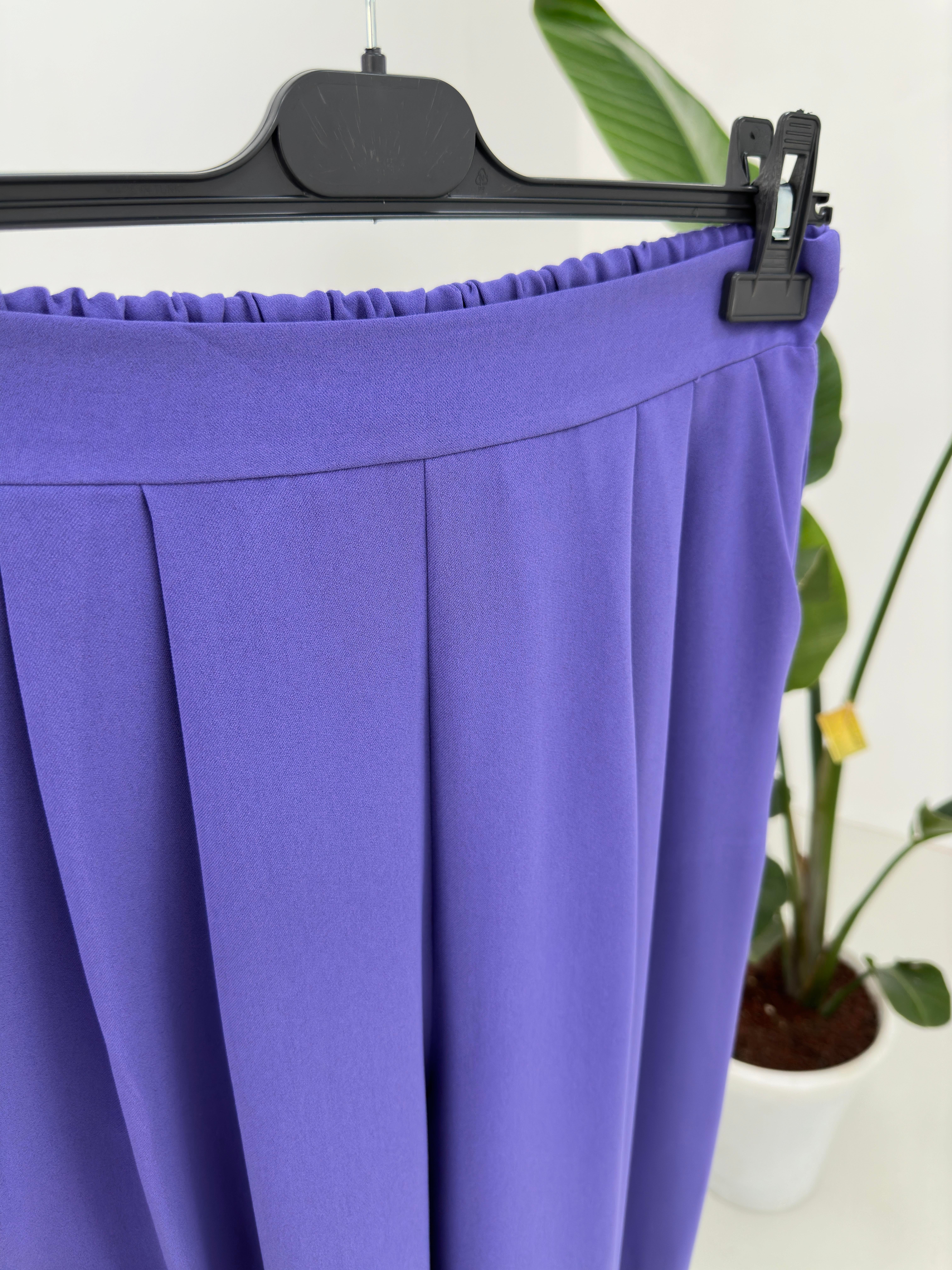 Mor Beli Lastikli Pilili Pantolon