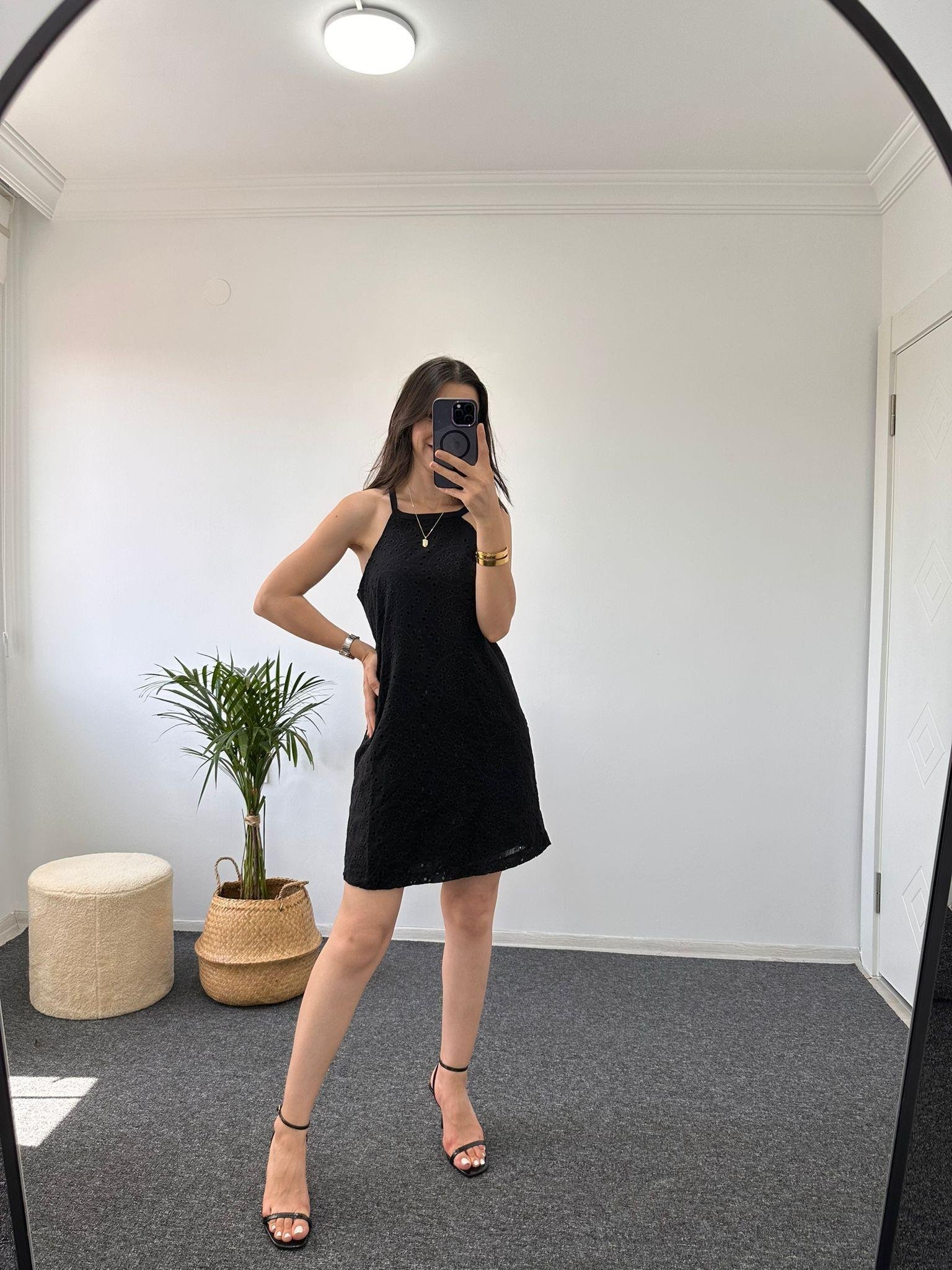 NAKIŞLI ASTARLI  ELBİSE