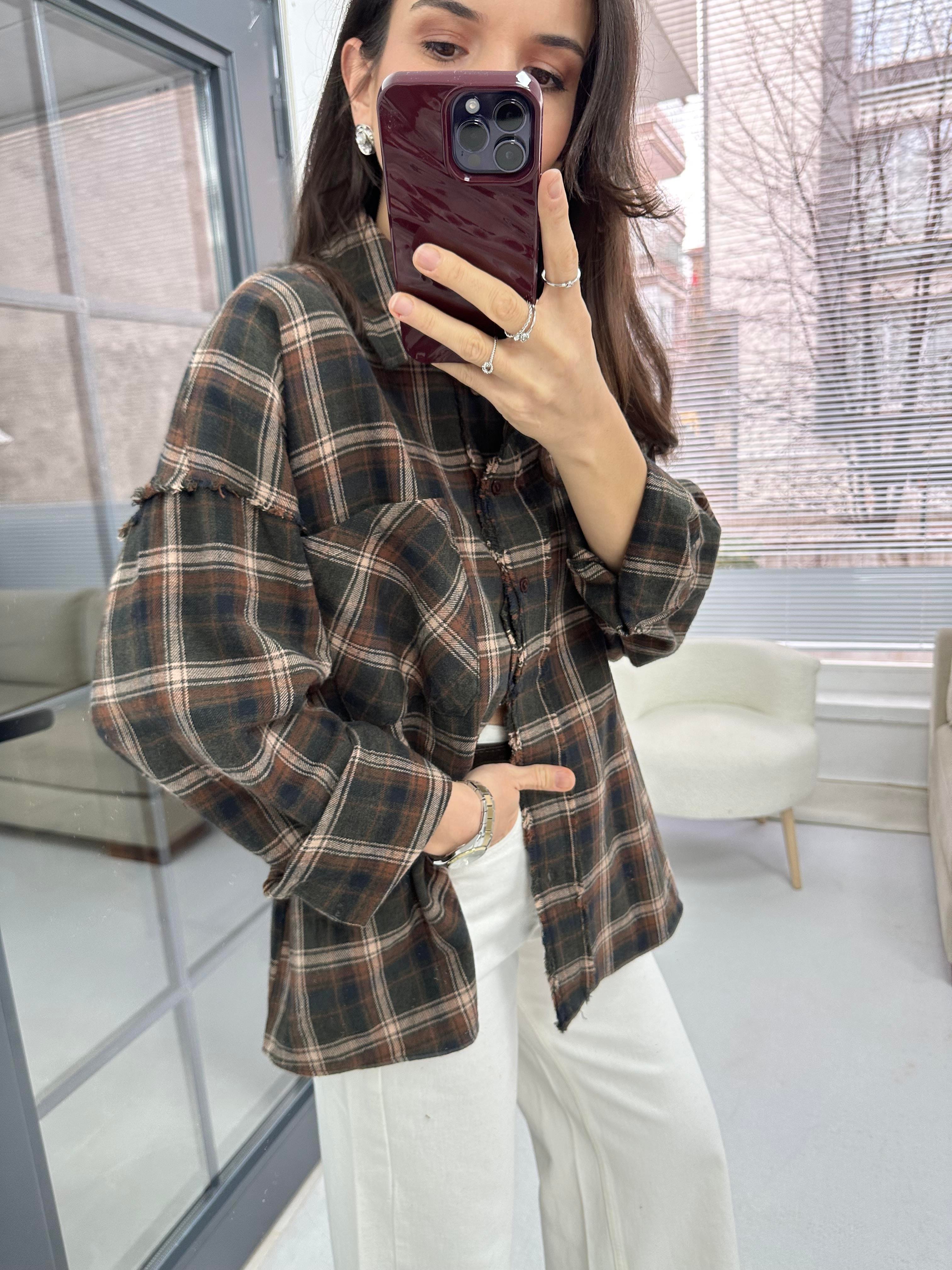 Oversize Ekose Gömlek 