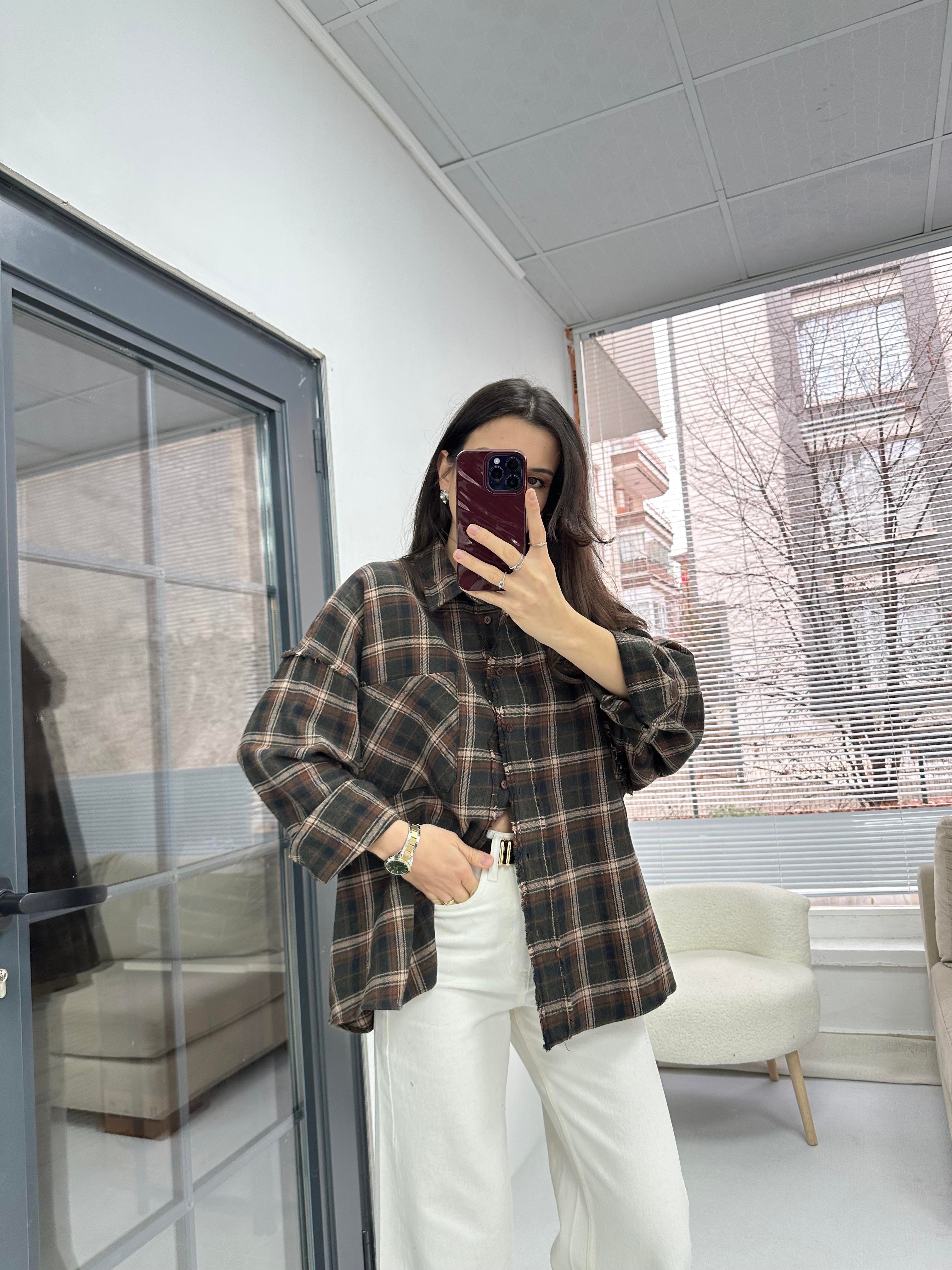 Oversize Ekose Gömlek 