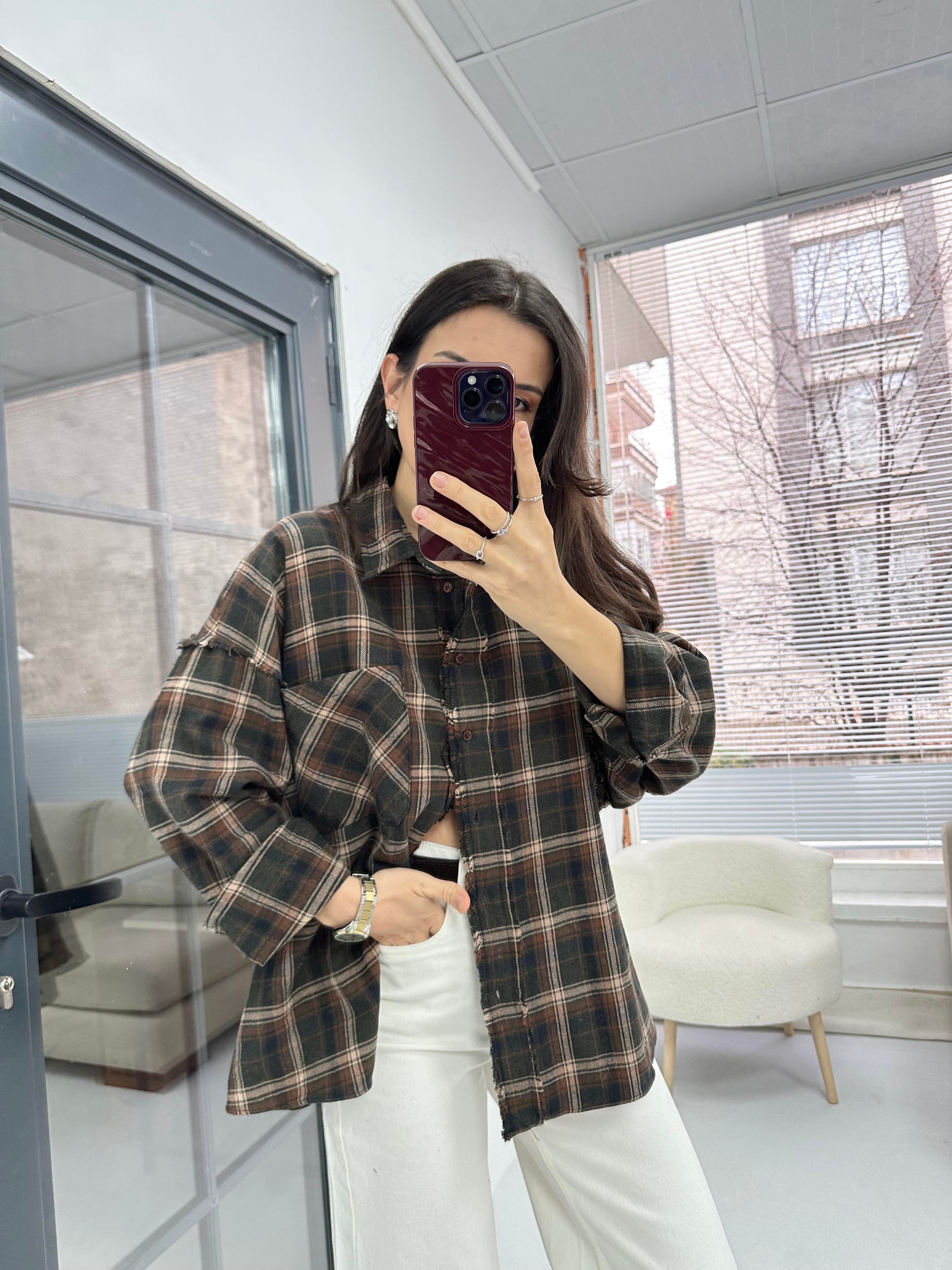 Oversize Ekose Gömlek 