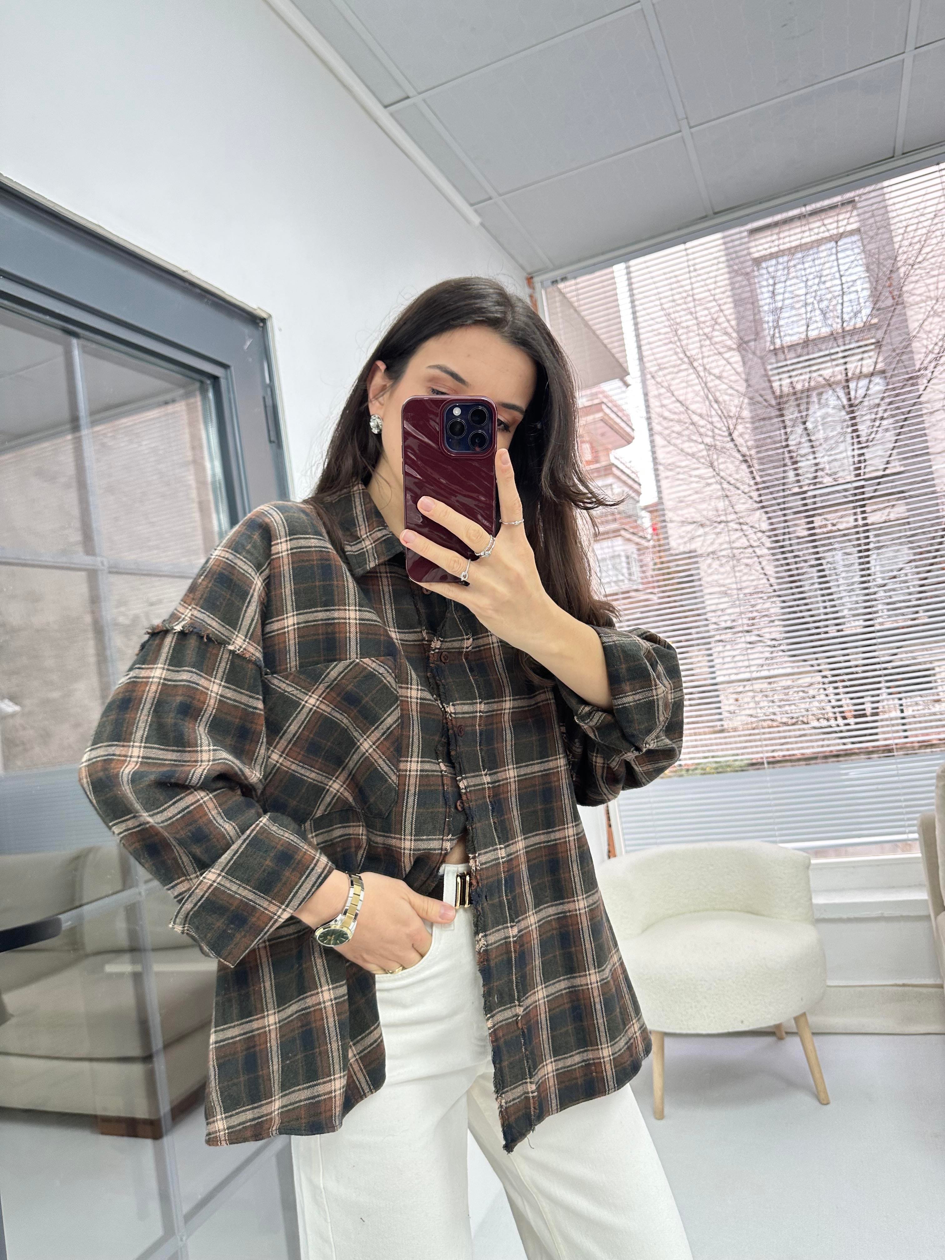 Oversize Ekose Gömlek 