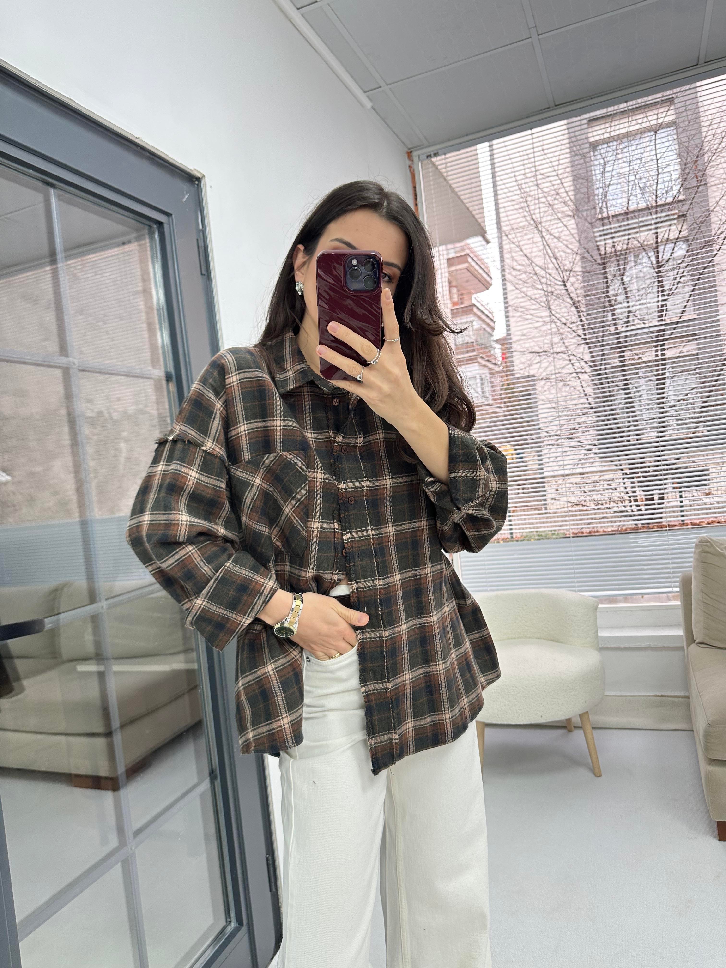 Oversize Ekose Gömlek 