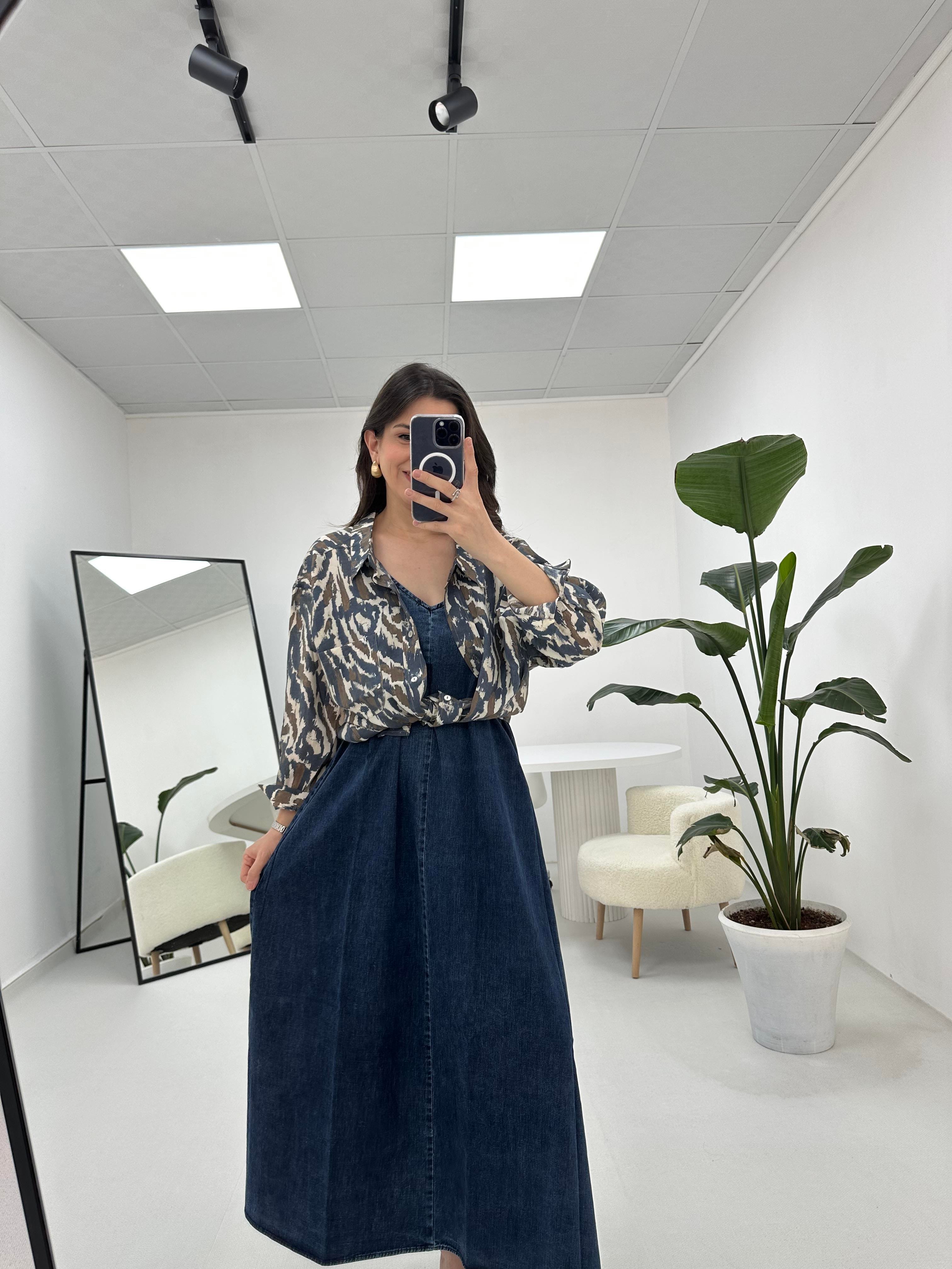 Oversize Mavi Gömlek