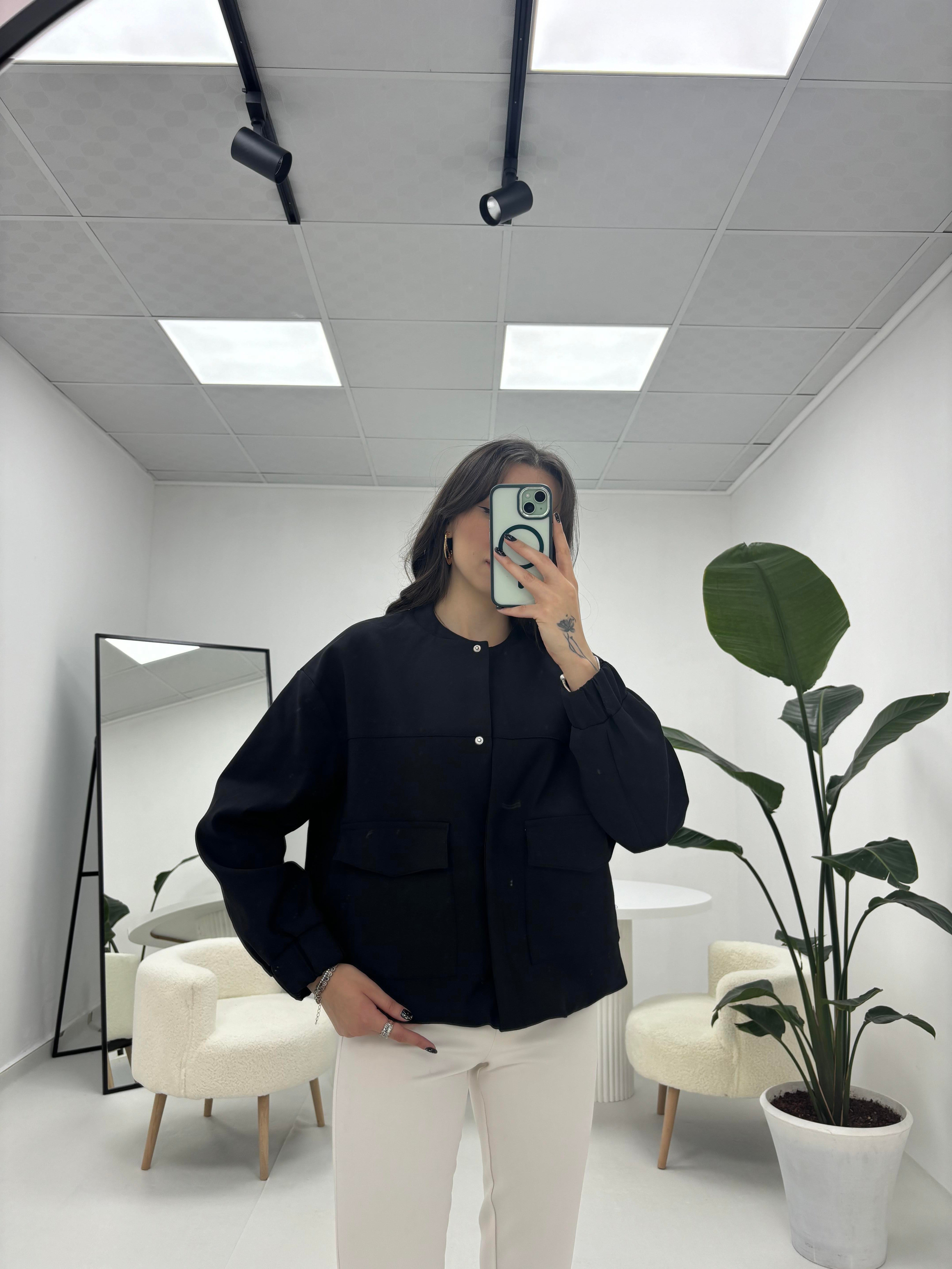 Premium Kalite Bomber Ceket Siyah