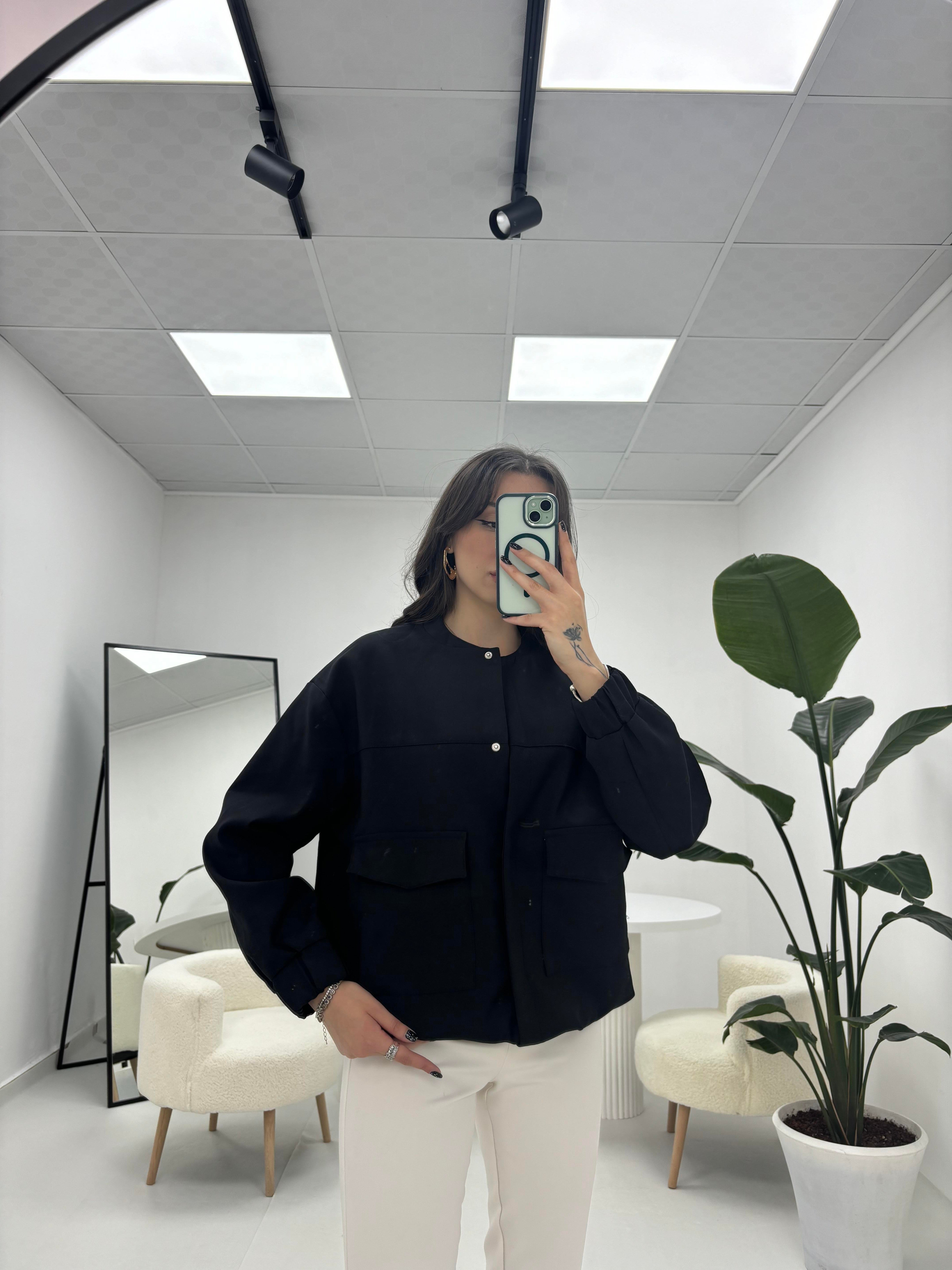 Premium Kalite Bomber Ceket Siyah