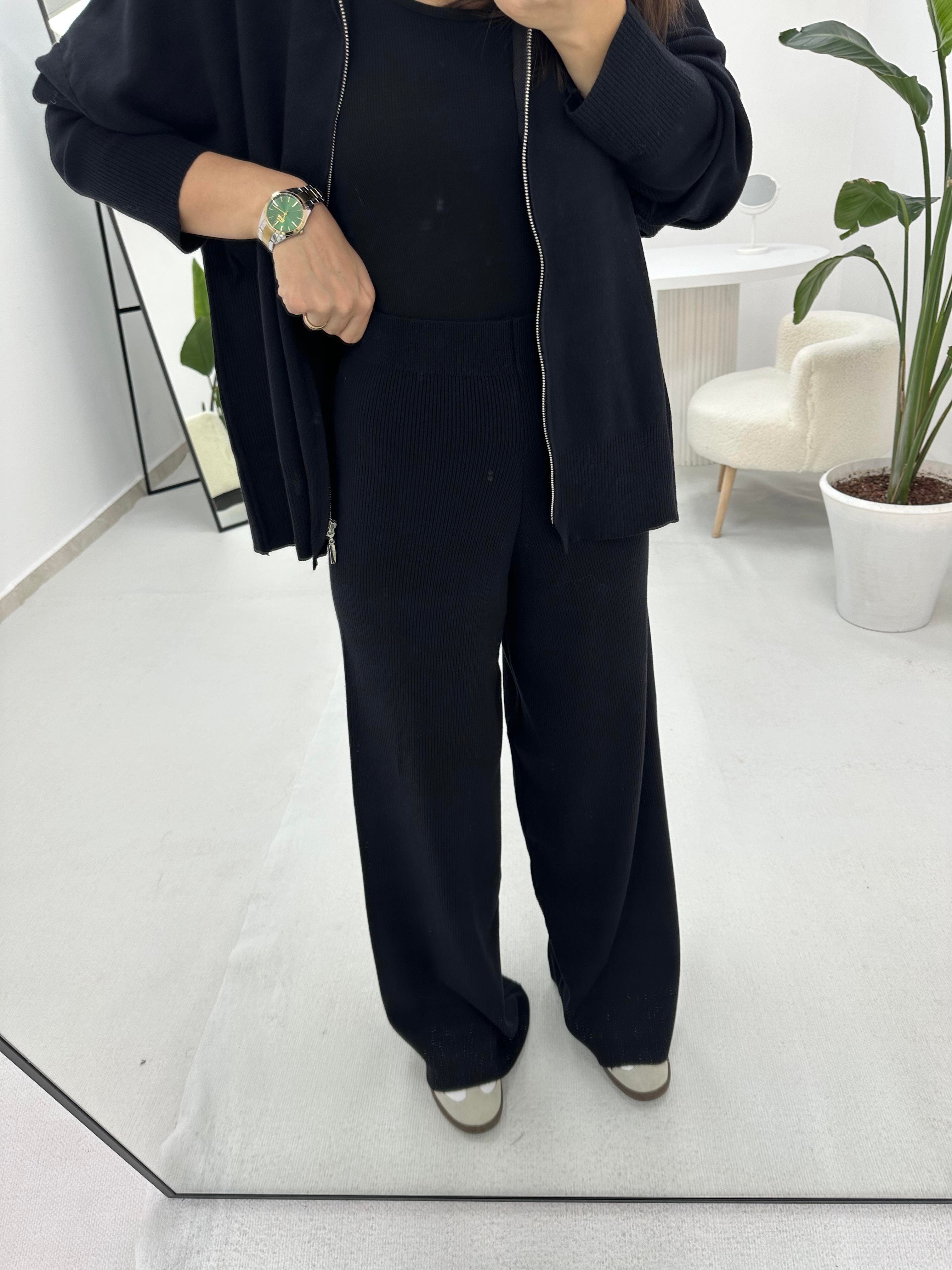 Premium Kalite Siyah Triko Takım 
