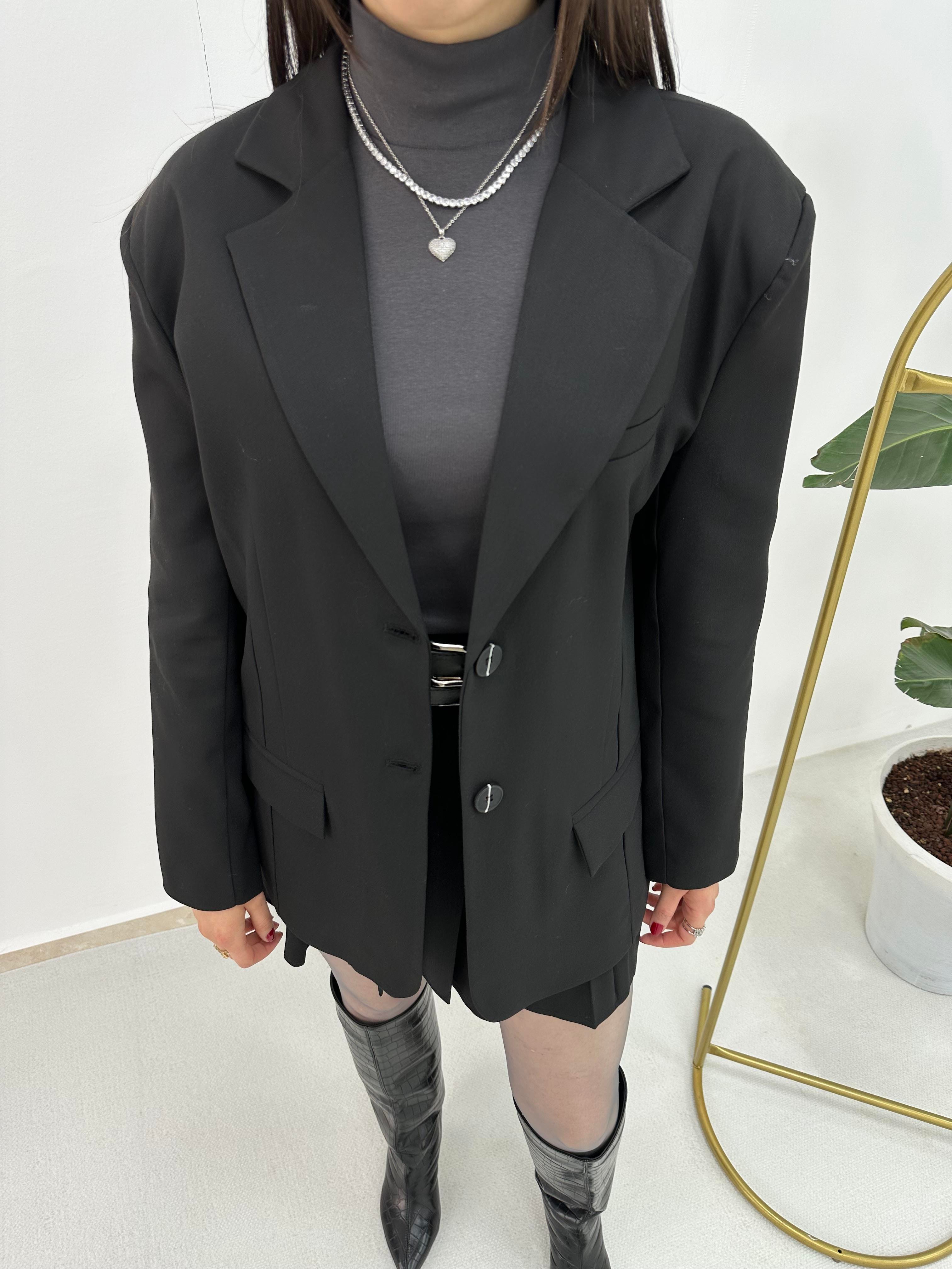 Premium Oversize Siyah Ceket
