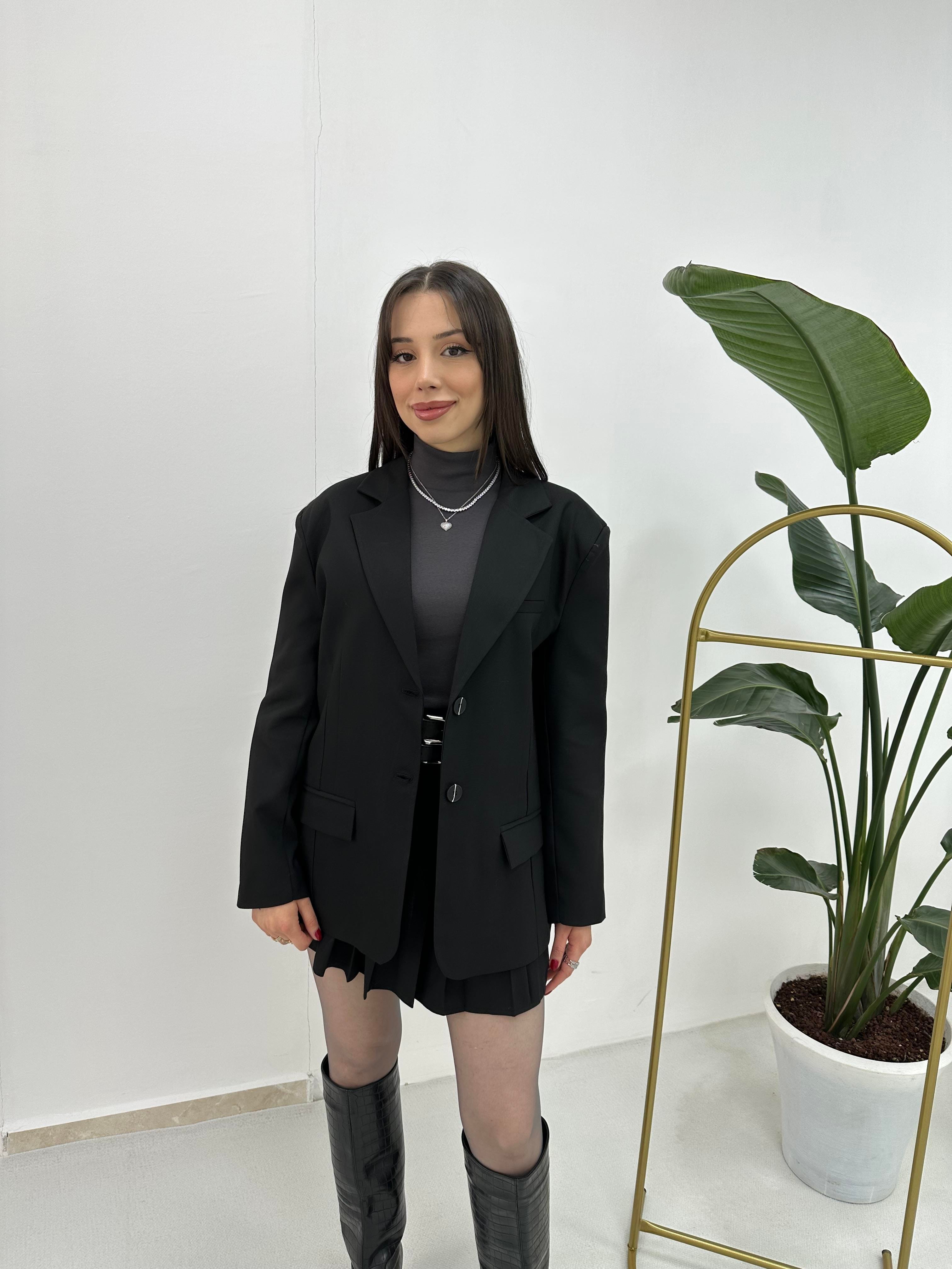 Premium Oversize Siyah Ceket