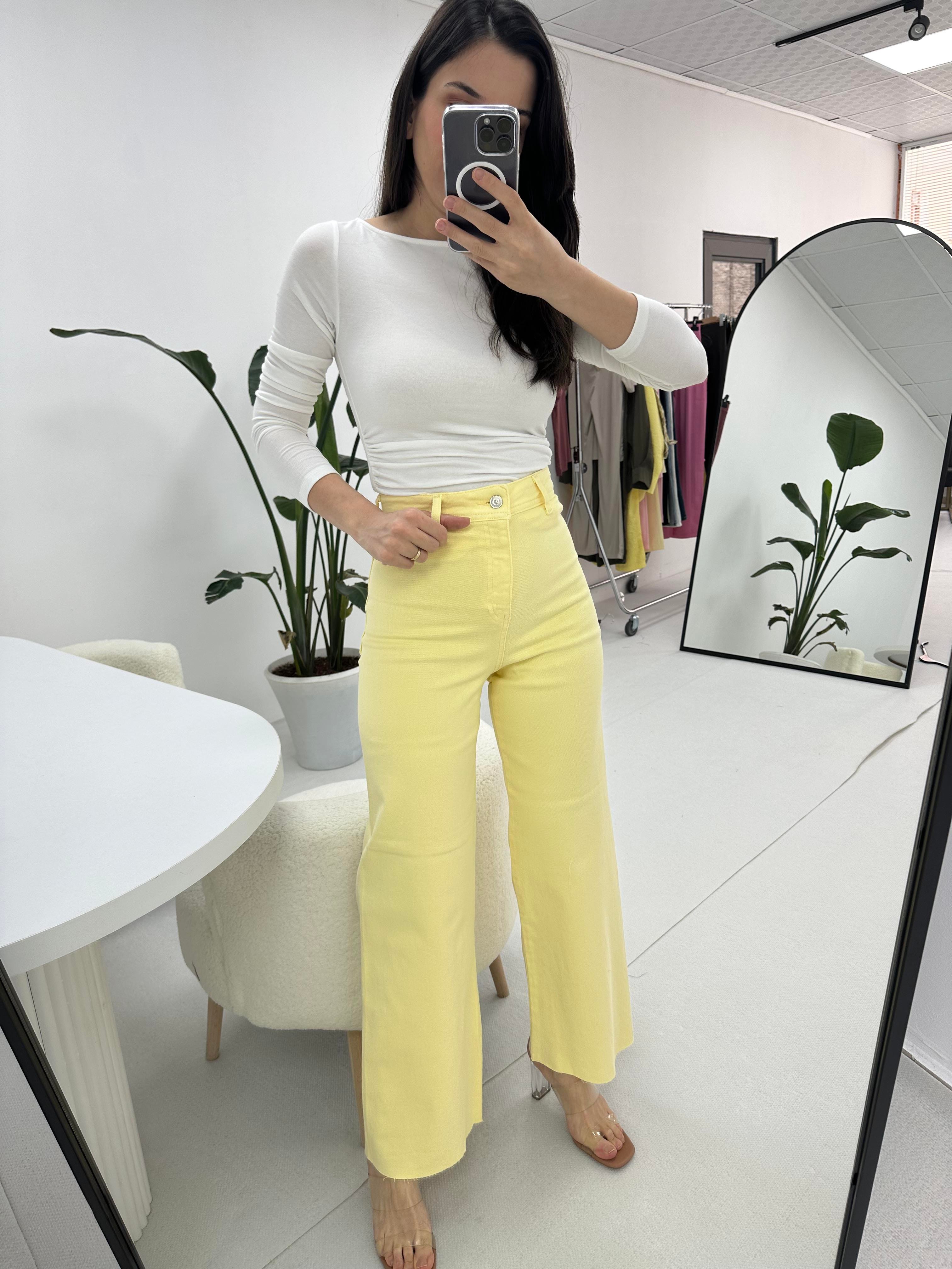 Sarı  Flare Jean