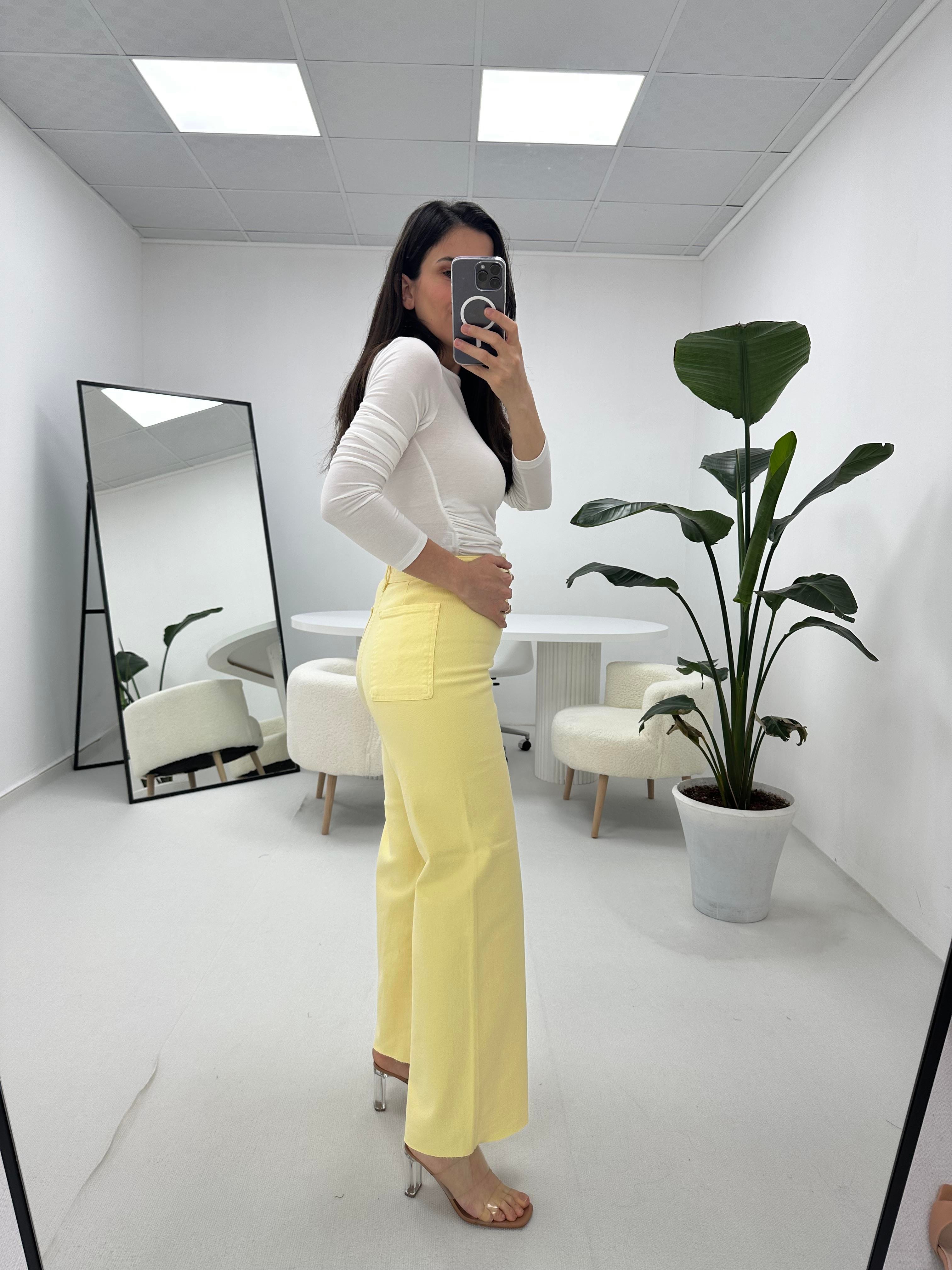 Sarı  Flare Jean