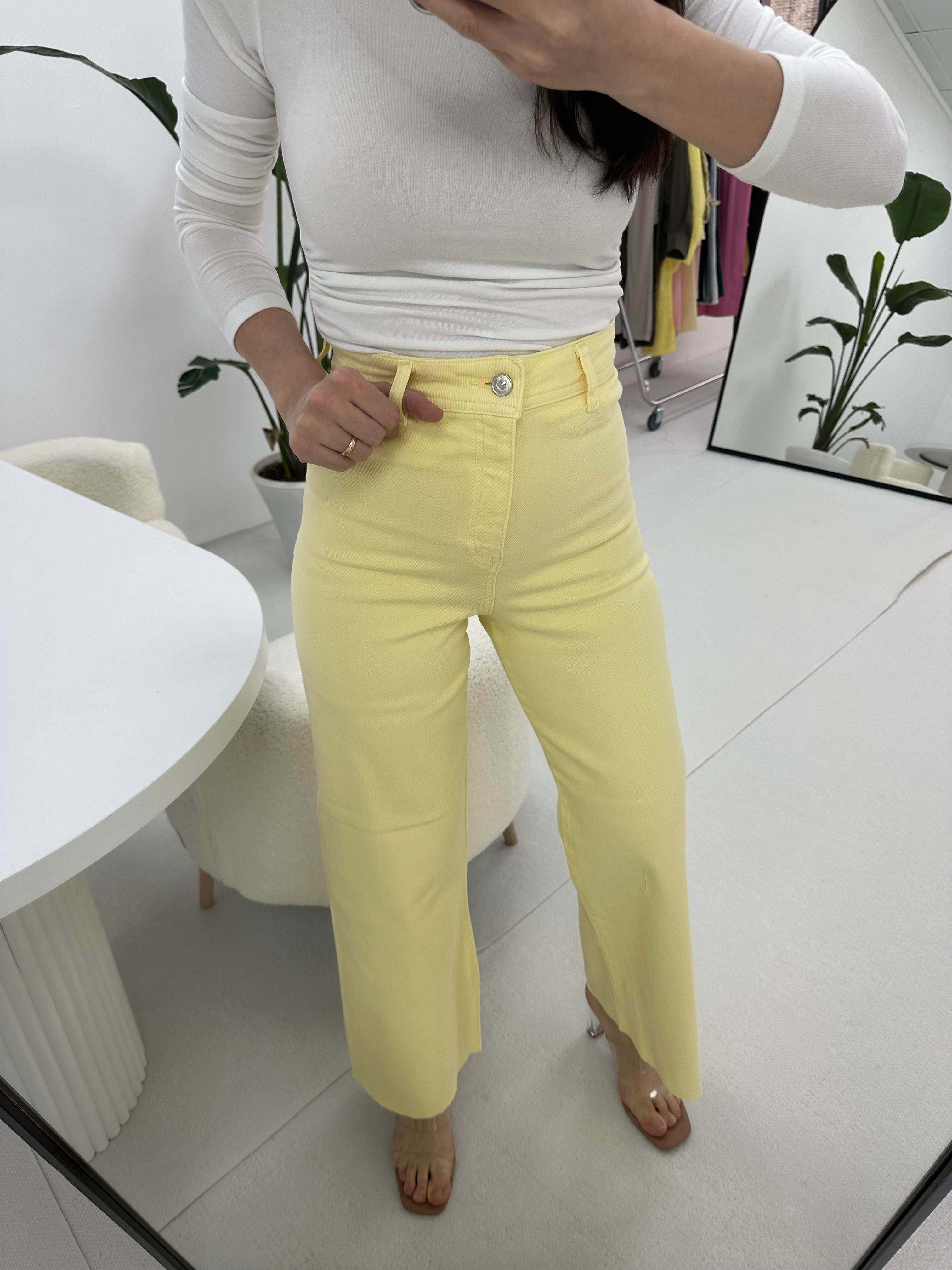 Sarı  Flare Jean