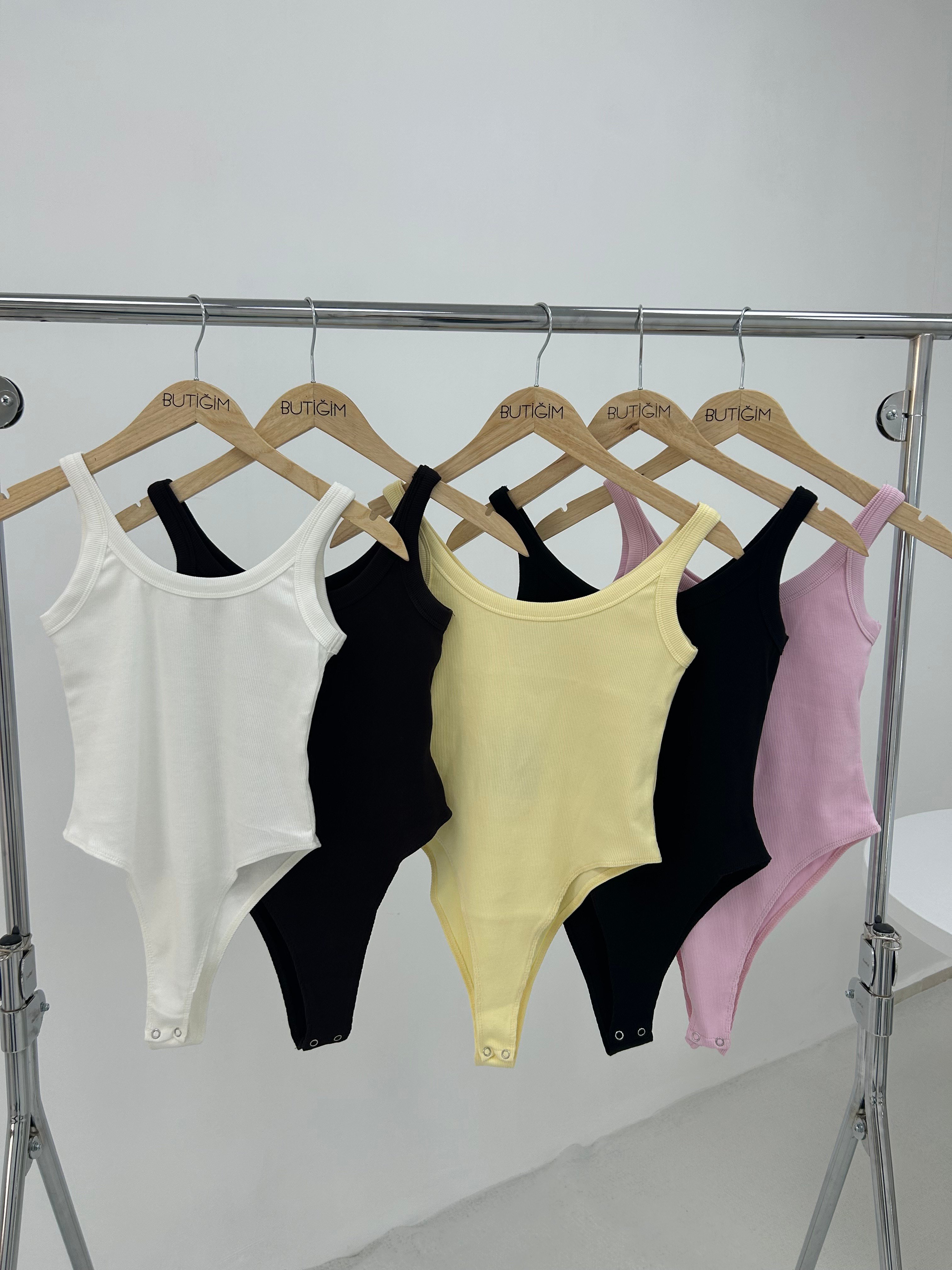 Siyah   Bodysuit Atlet