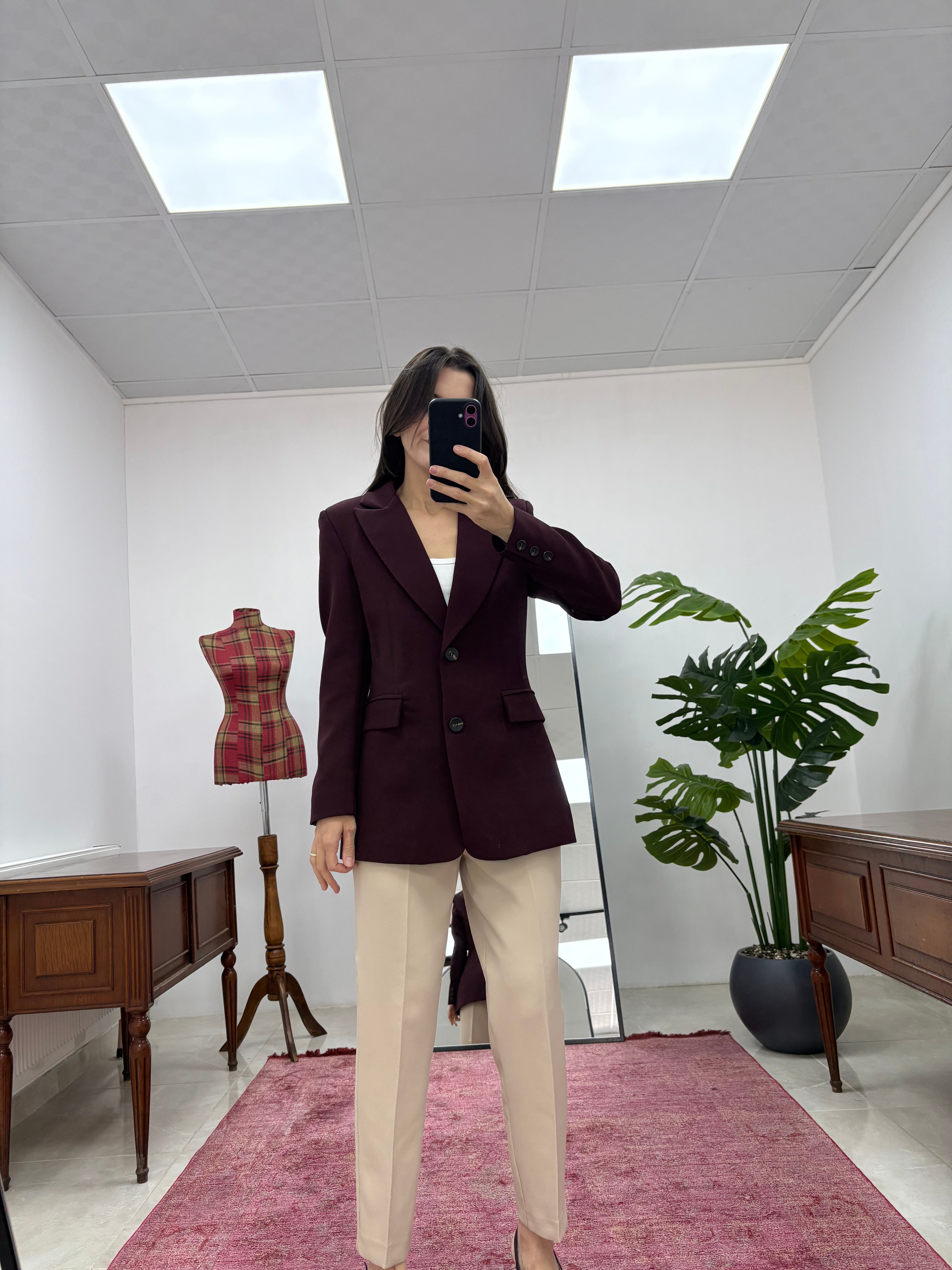 Slimfit Model Mürdüm Blazer  Ceket 