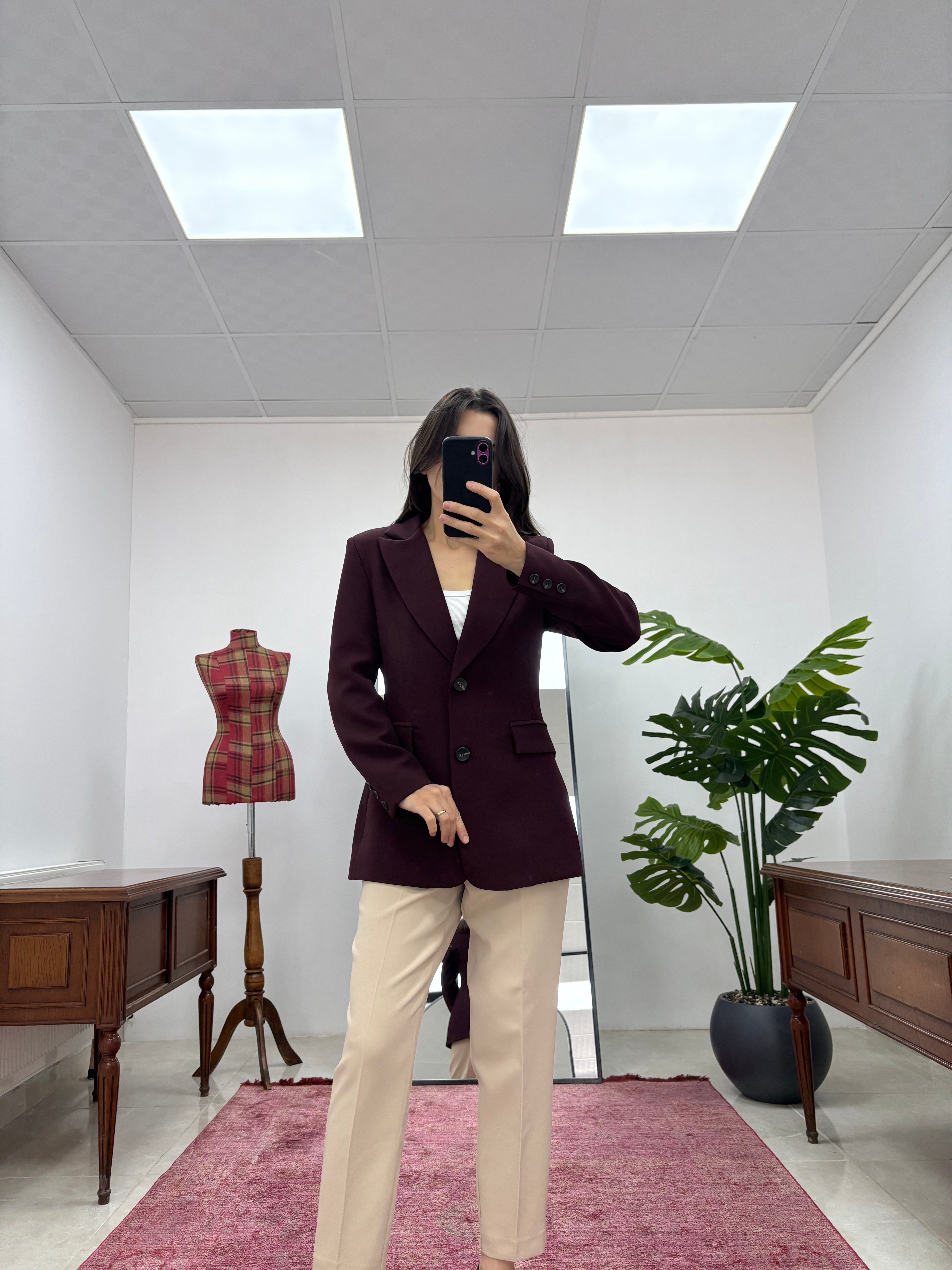 Slimfit Model Mürdüm Blazer  Ceket 