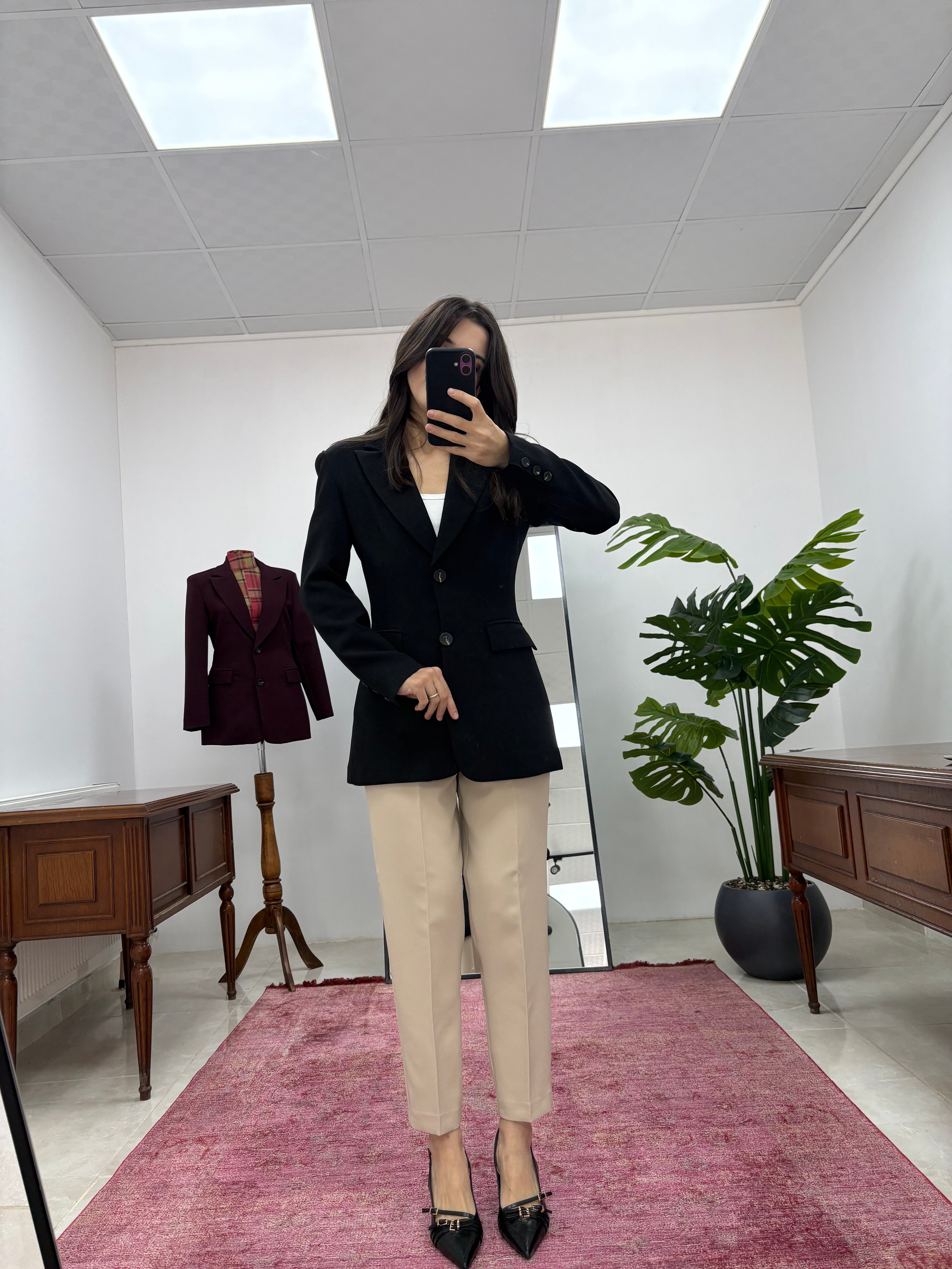 Slimfit Model Siyah Blazer  Ceket 