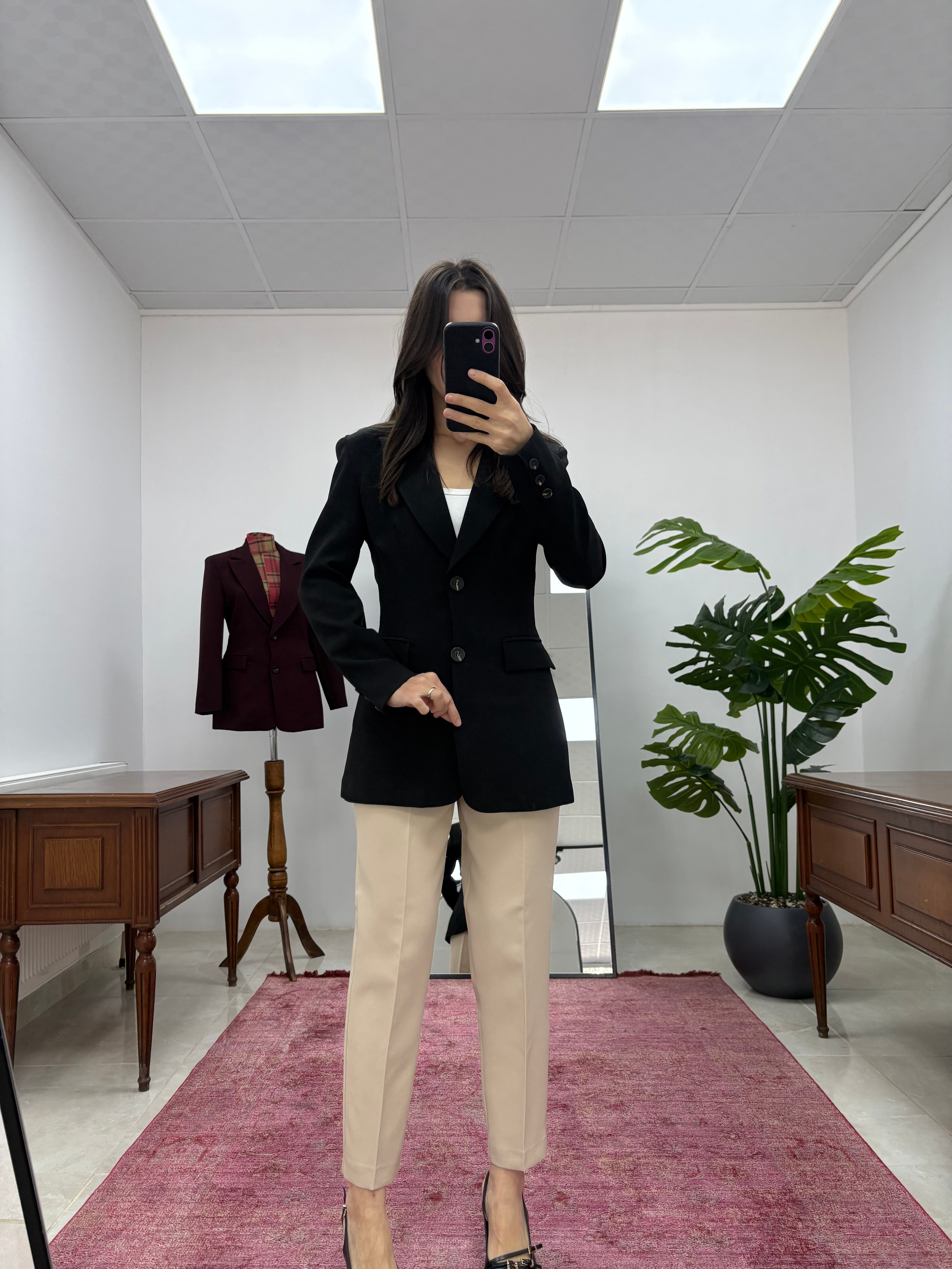 Slimfit Model Siyah Blazer  Ceket 