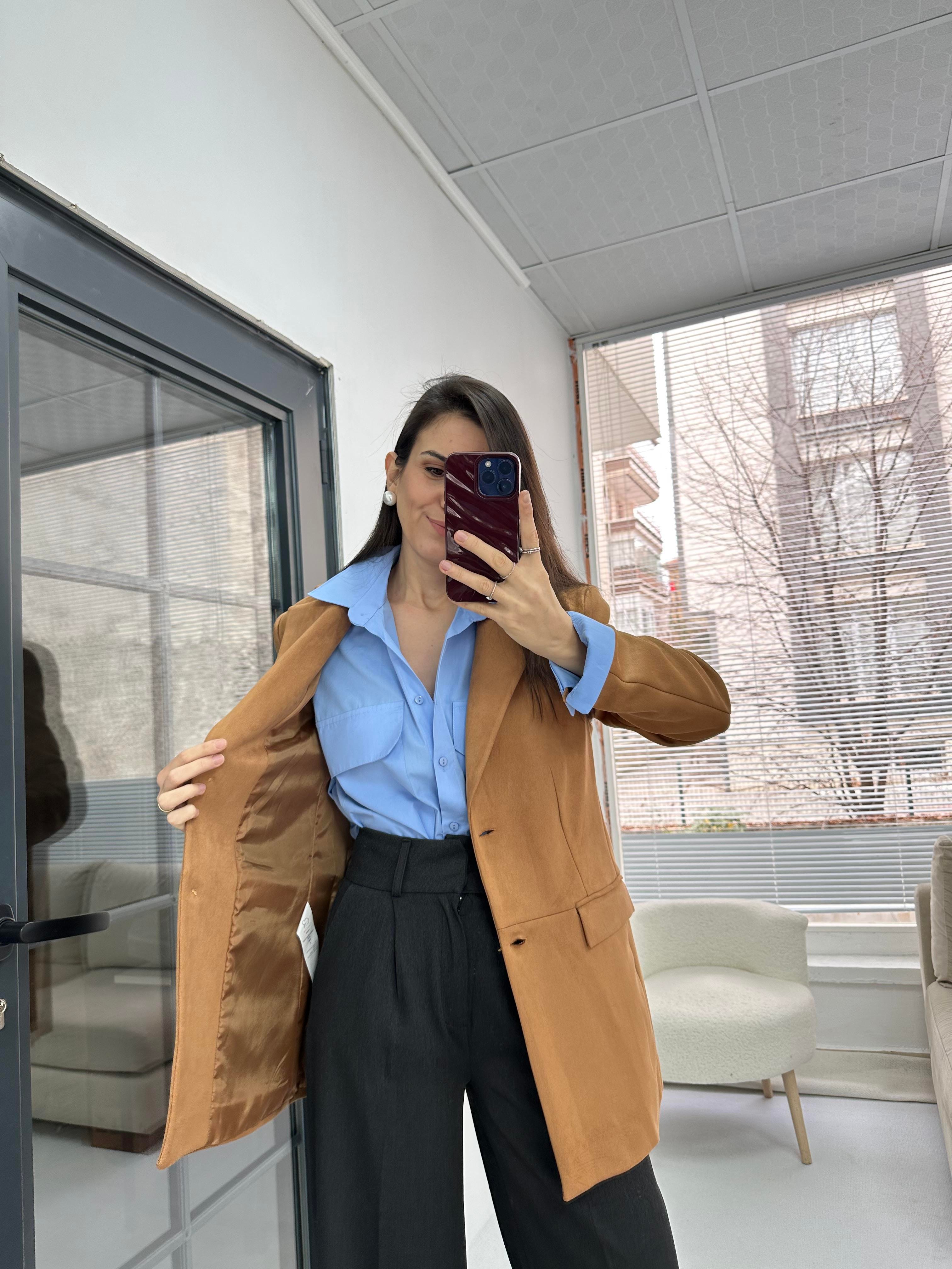 Süet Taba Ceket 