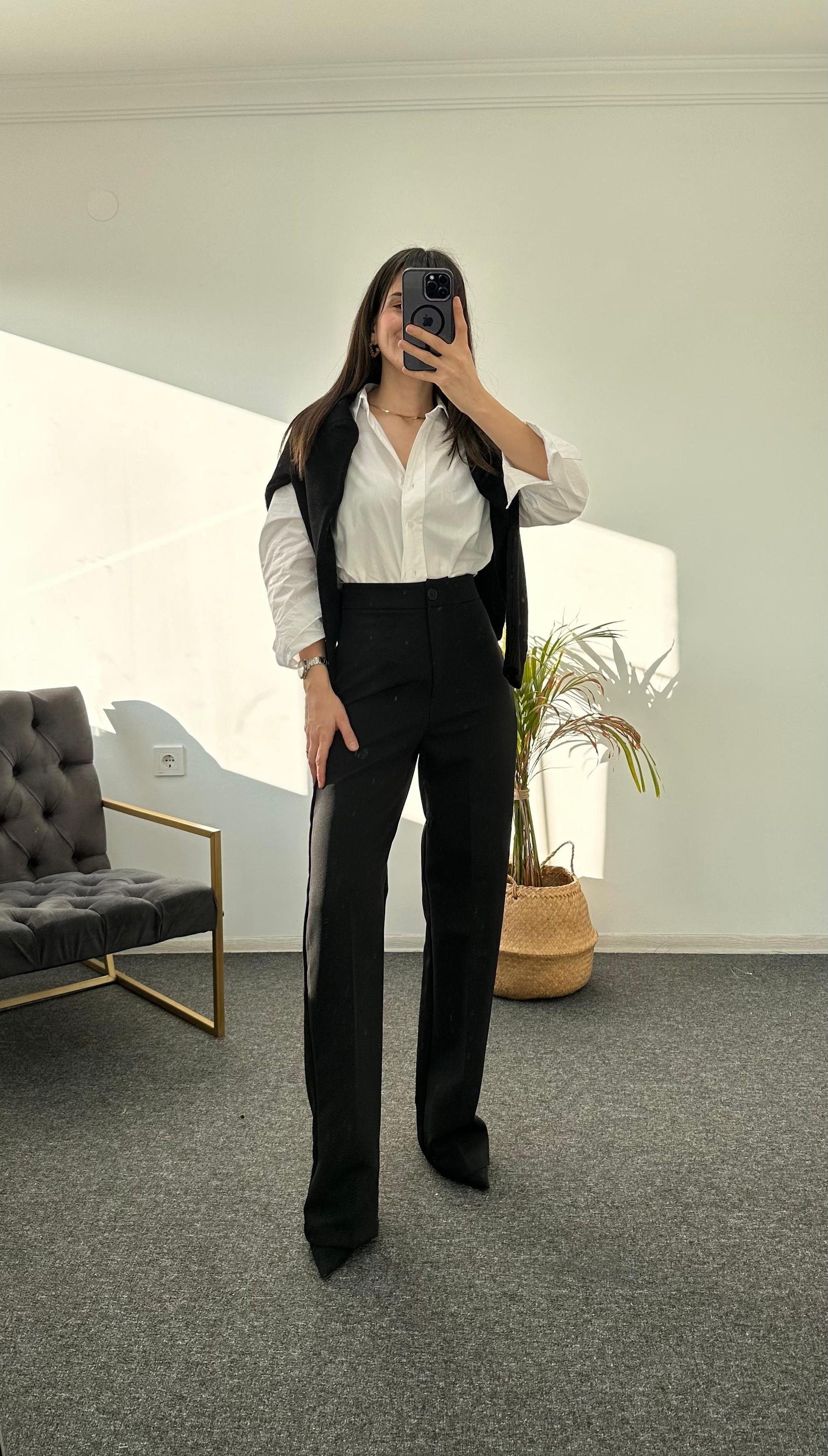 ULTRA YÜKSEK BEL KUMAŞ PANTOLON