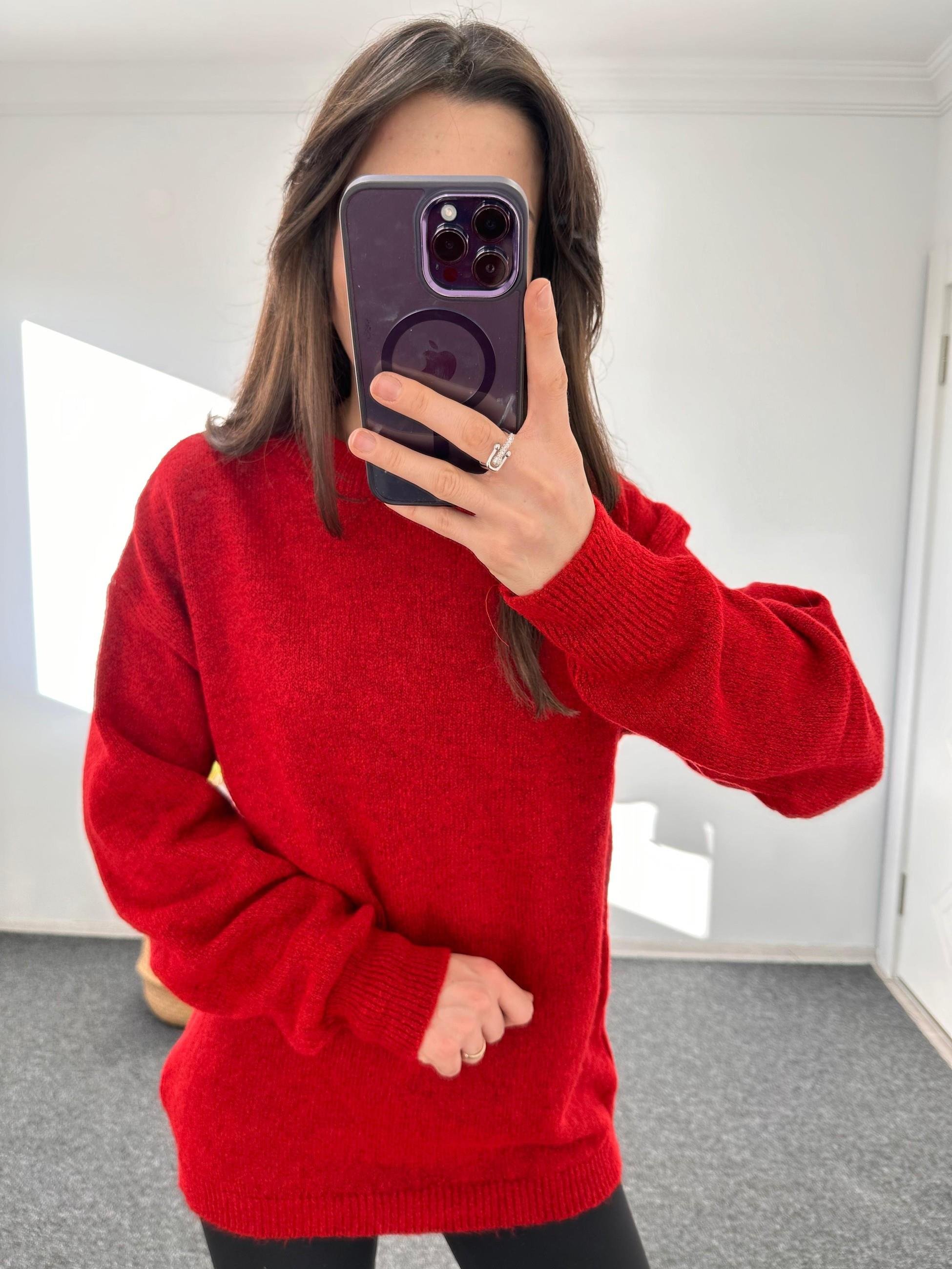 YUMOŞ DOKULU OVERSIZE KAZAK