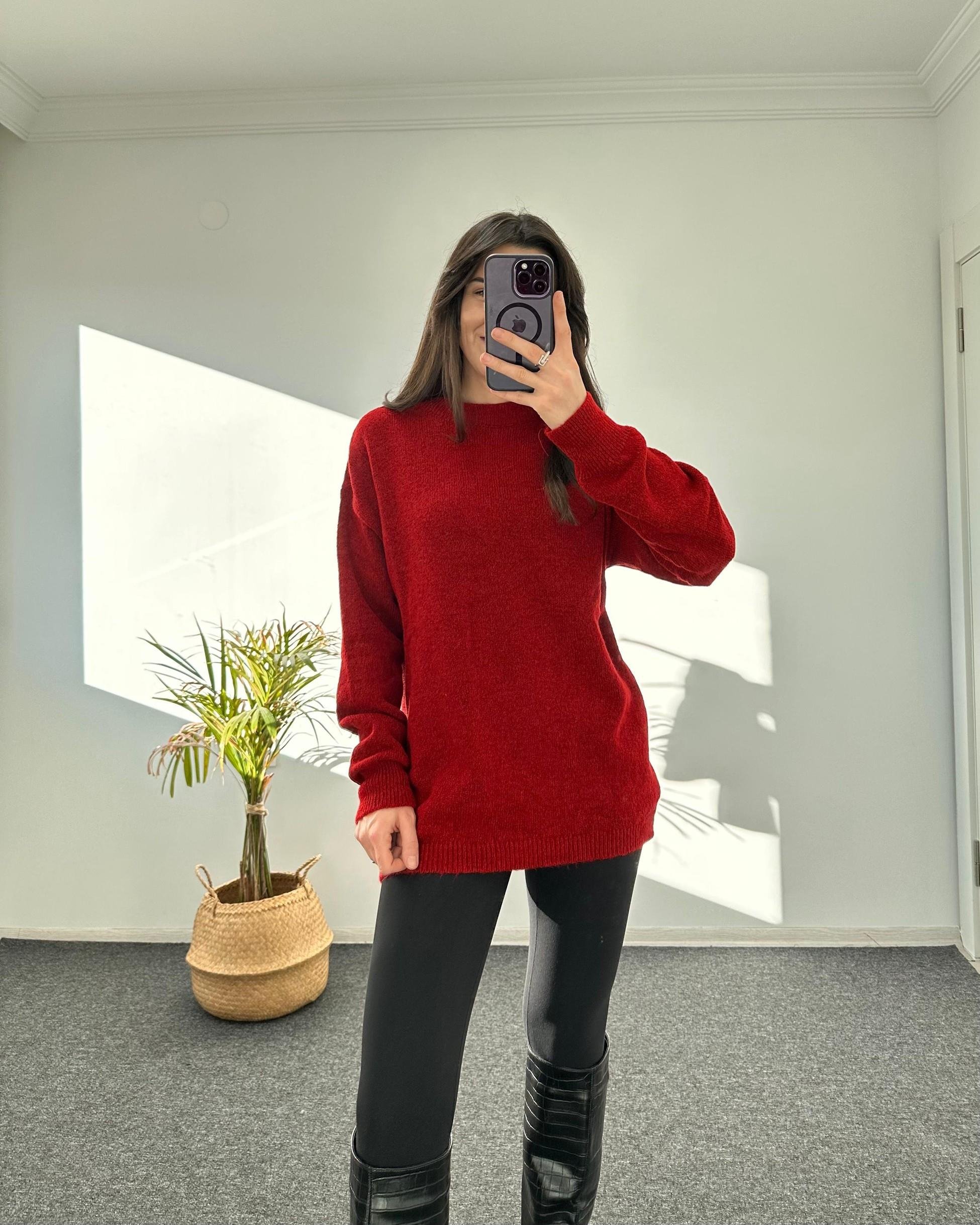 YUMOŞ DOKULU OVERSIZE KAZAK