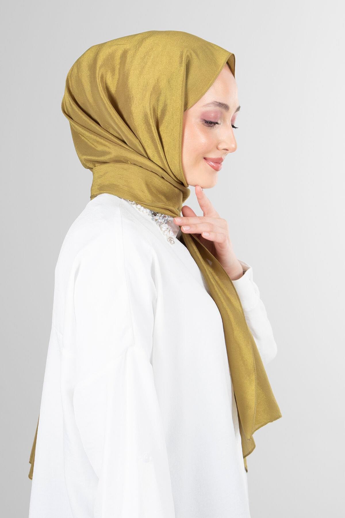 Harem Scarf Brisa Vual Yağ Yeşili Düz Renk Şal-1197-326-KVS0615