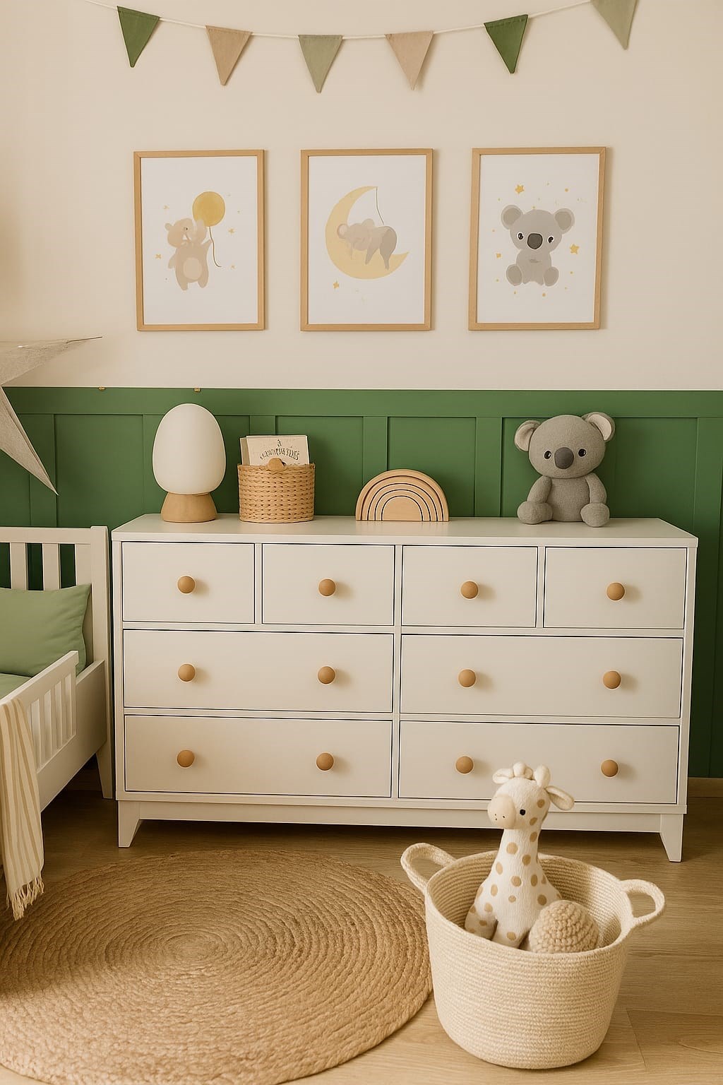  %100 MDF Bonnie Maxi Bebek Odası ( 2 Kapılı Dolap & 8 Çekmeceli Şifonyer & 90x190 Yavrusuz Karyola)