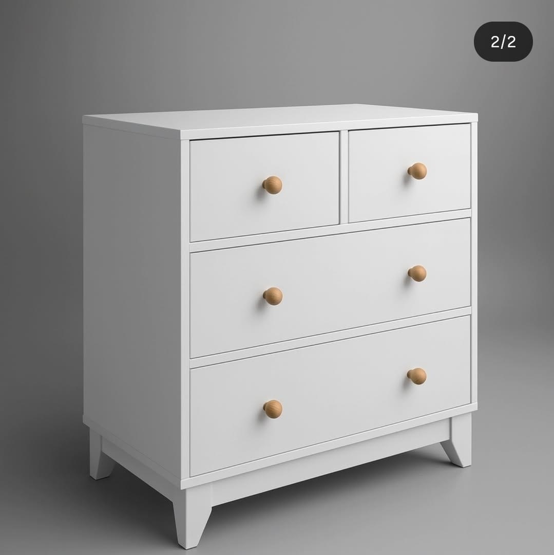  %100 MDF Bonnie Mega ( Mini ) Bebek Odası Takımı ( 4 Kapılı Dolap & 4 Çekmeceli Şifonyer & 90x190 Yavrulu Karyola)