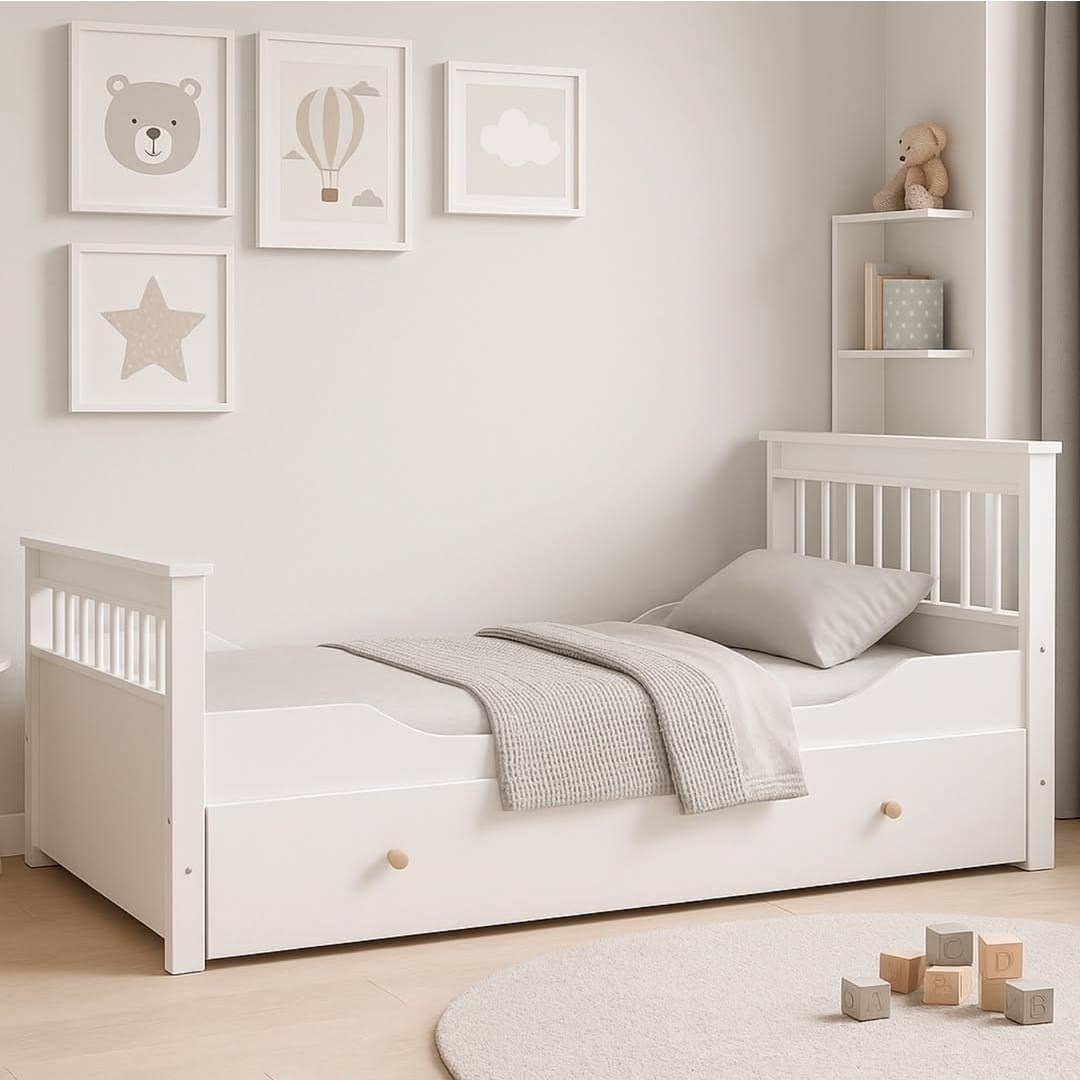  %100 MDF Bonnie Mega ( Mini ) Bebek Odası Takımı ( 4 Kapılı Dolap & 4 Çekmeceli Şifonyer & 90x190 Yavrulu Karyola)