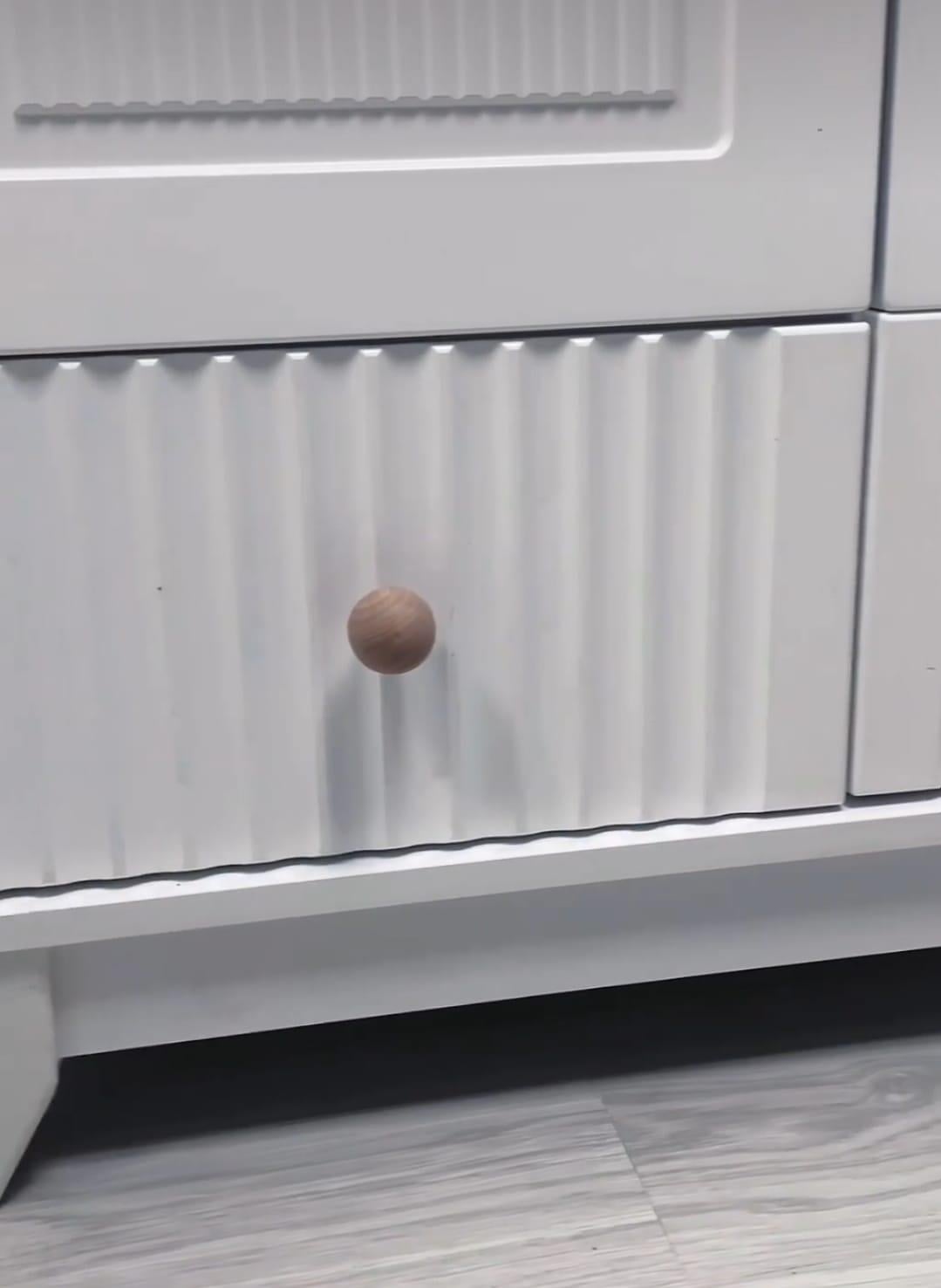 %100 MDF Bohem Maxi Ahşap Beyaz Bebek Odası Takımı