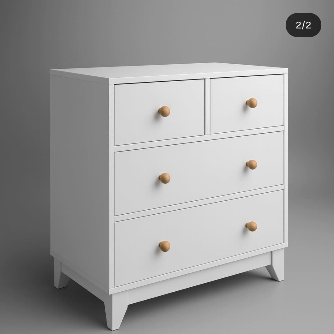 %100 MDF Bonnie 4 Çekmeceli Bebek & Çocuk Şifonyer
