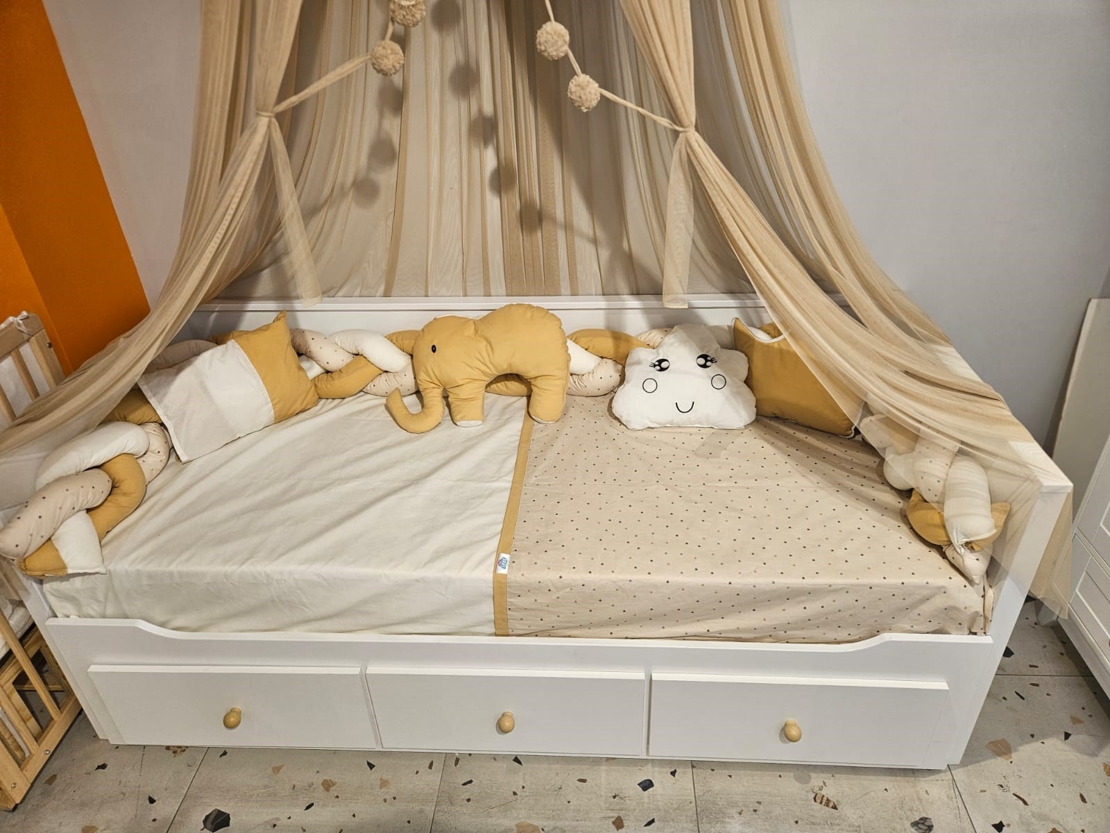 %100 MDF Bonnie 80x200 cm ( 160 x 200 ) Sedir Karyola
