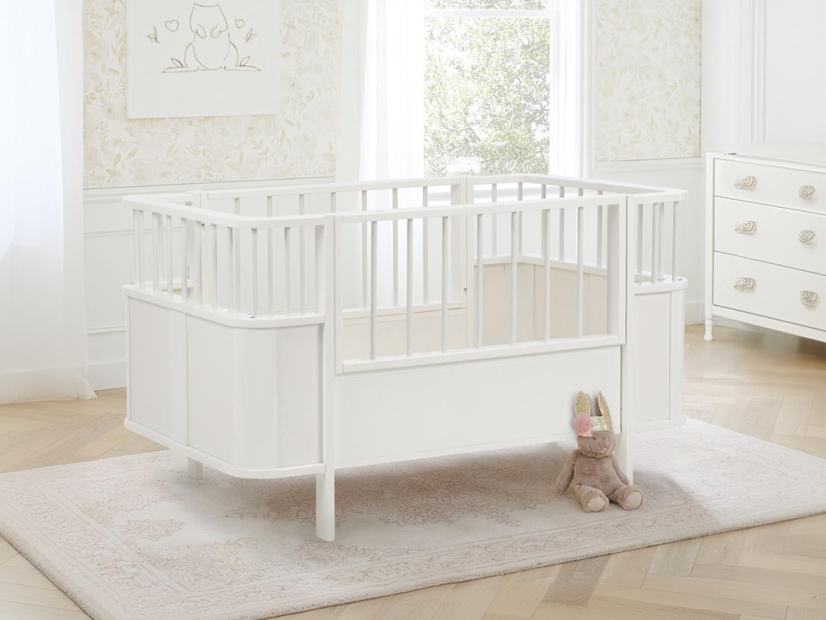 %100 MDF Bonnie Maxi ( Large ) Bebek Odası Takımı ( 3 Kapılı Dolap & 8 Çekmeceli Şifonyer & 80x130 ( 80x180 ) Büyüyen Beşik